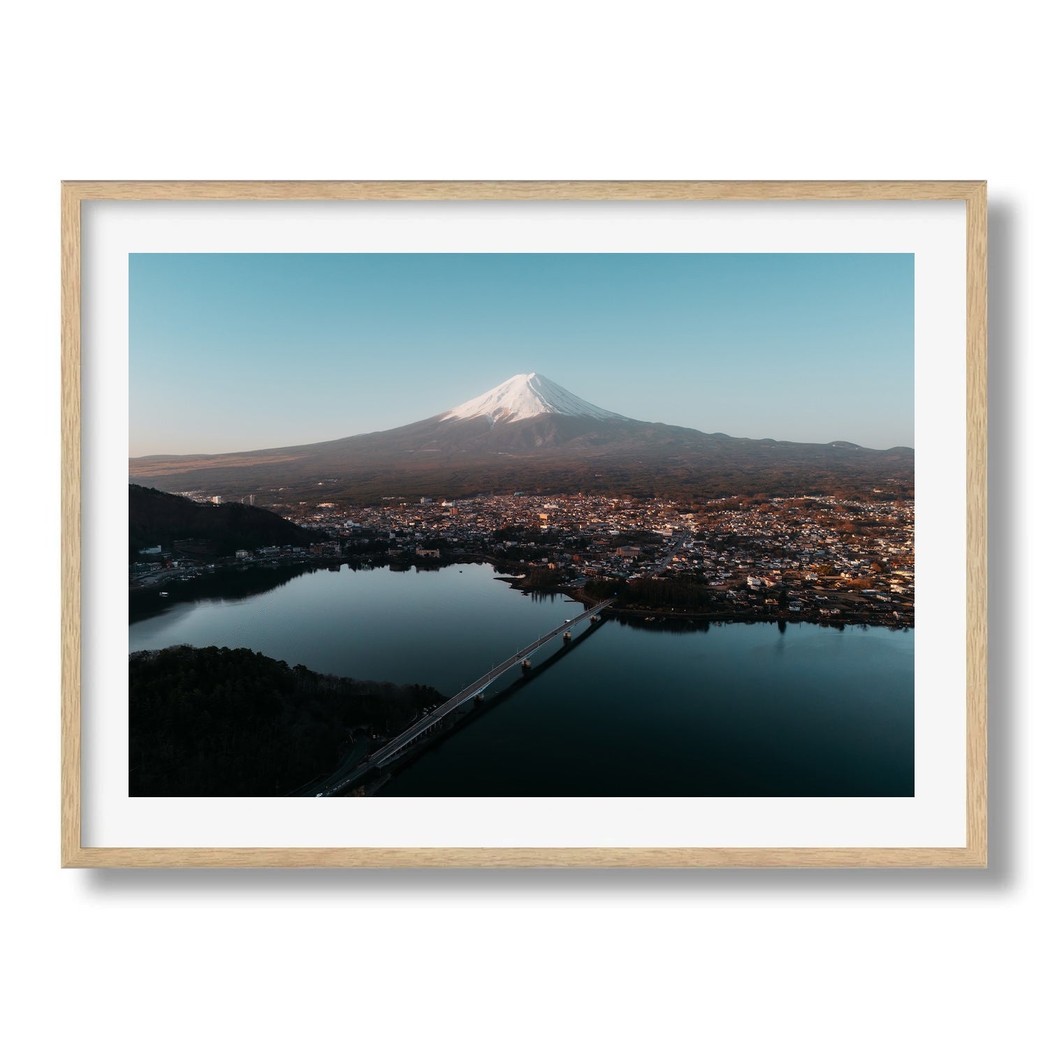 Mt Fuji Sunrise II Framed Print - Aerial by Peter Yan Studio