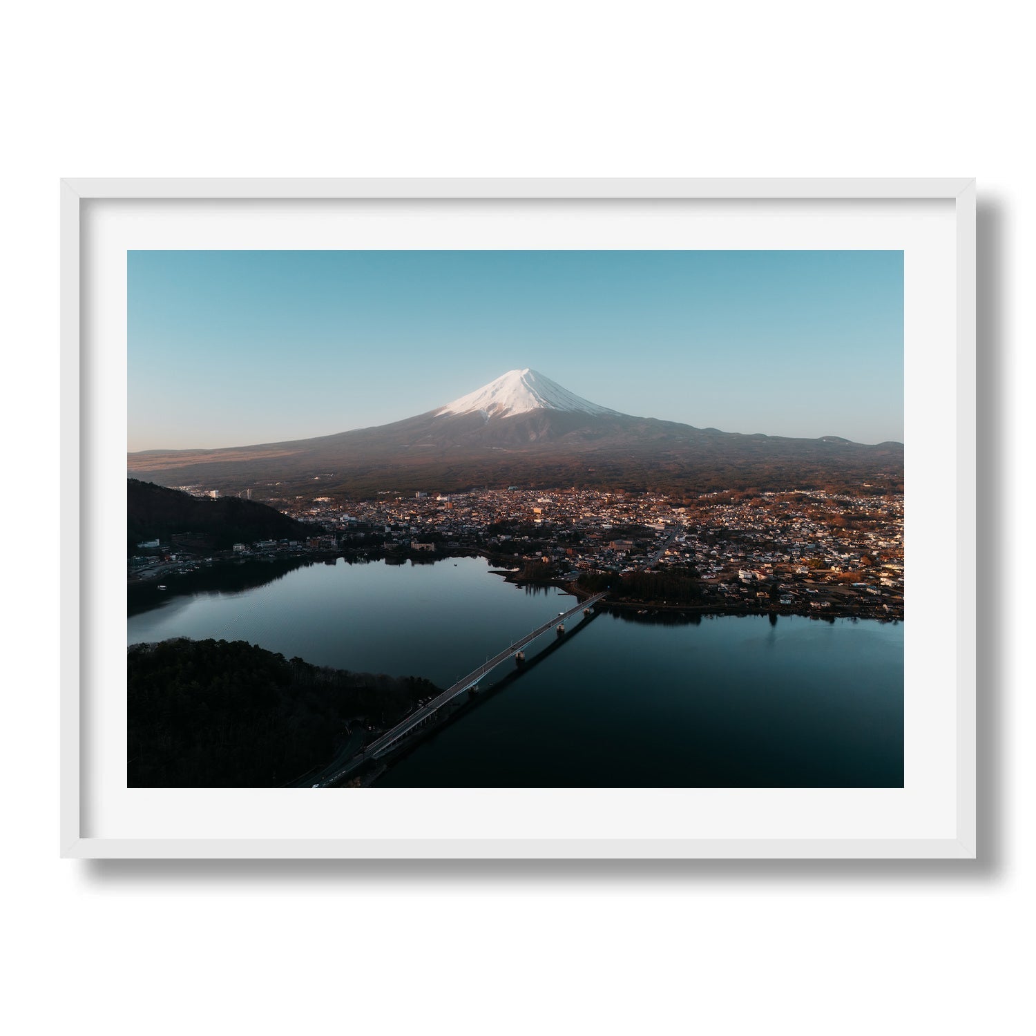 Mt Fuji Sunrise II Framed Print - Aerial by Peter Yan Studio