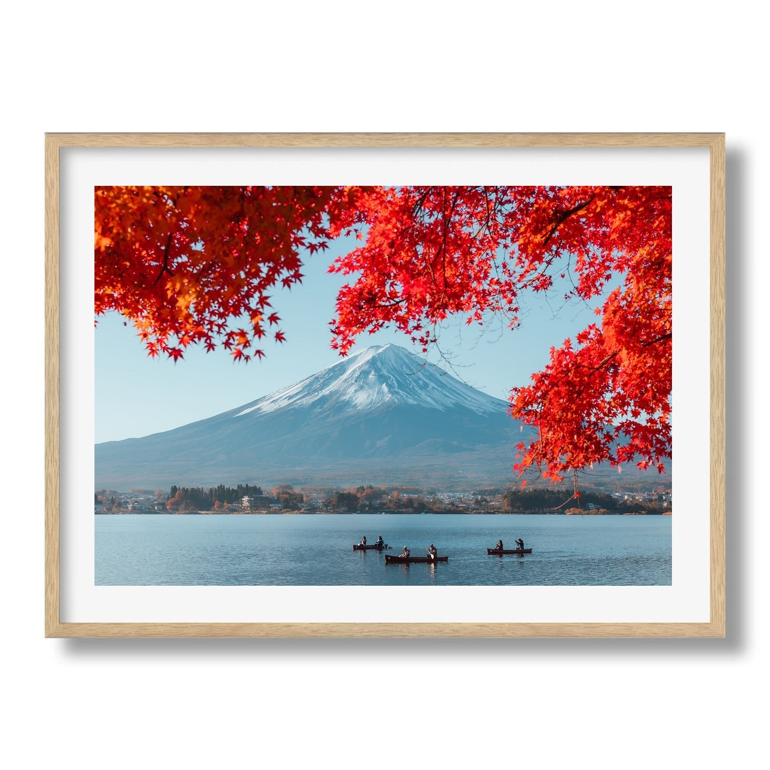 Mt Fuji Under the Maple Tree II Framed Print - Framed Prints by Peter Yan Studio