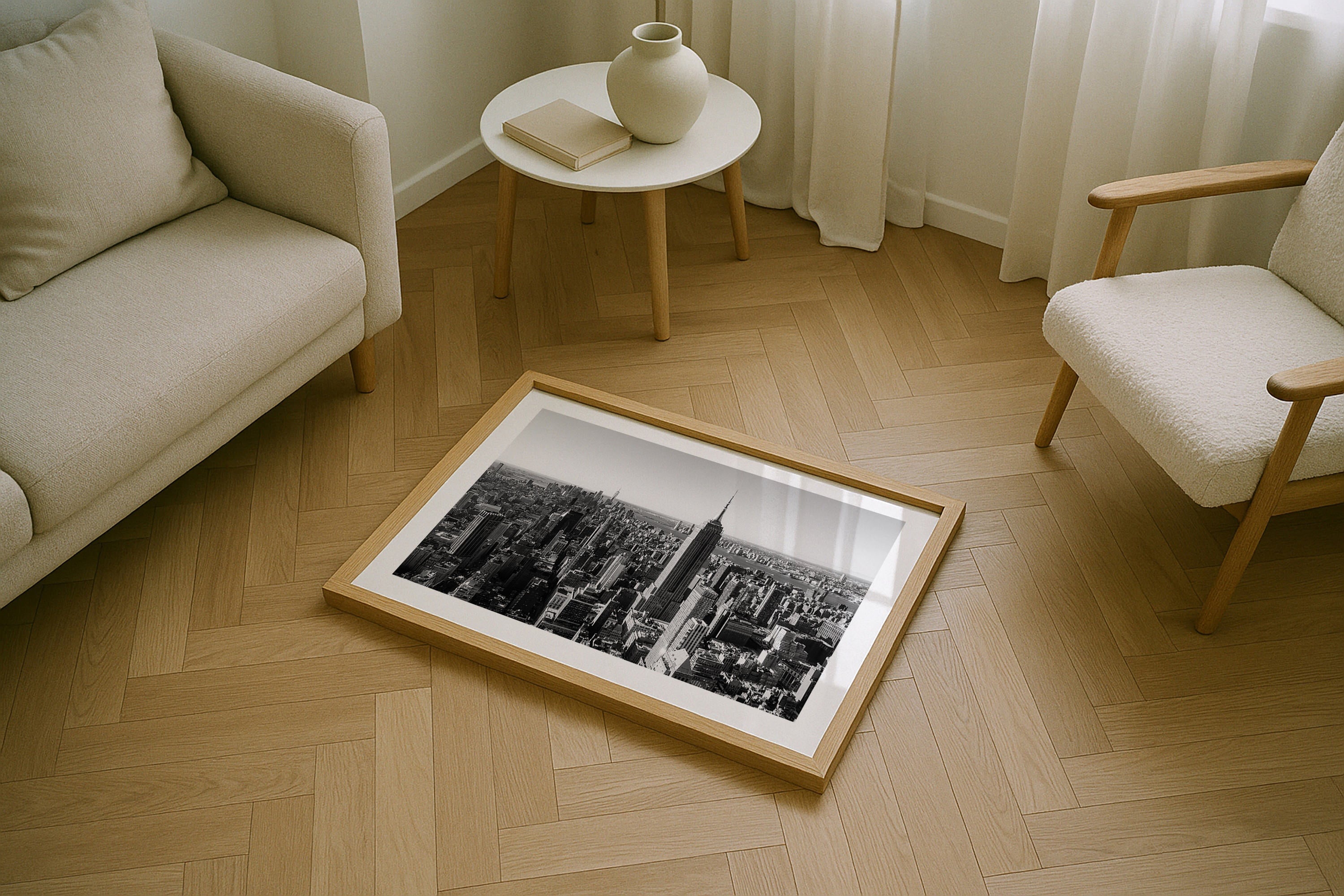 Empire State Building Wall Art – NYC Skyline Black and White