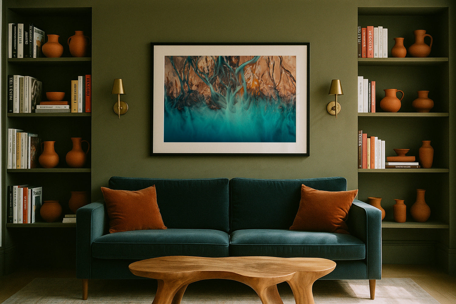 New Zealand Glacial Rivers Framed Print - Aerial by Peter Yan Studio