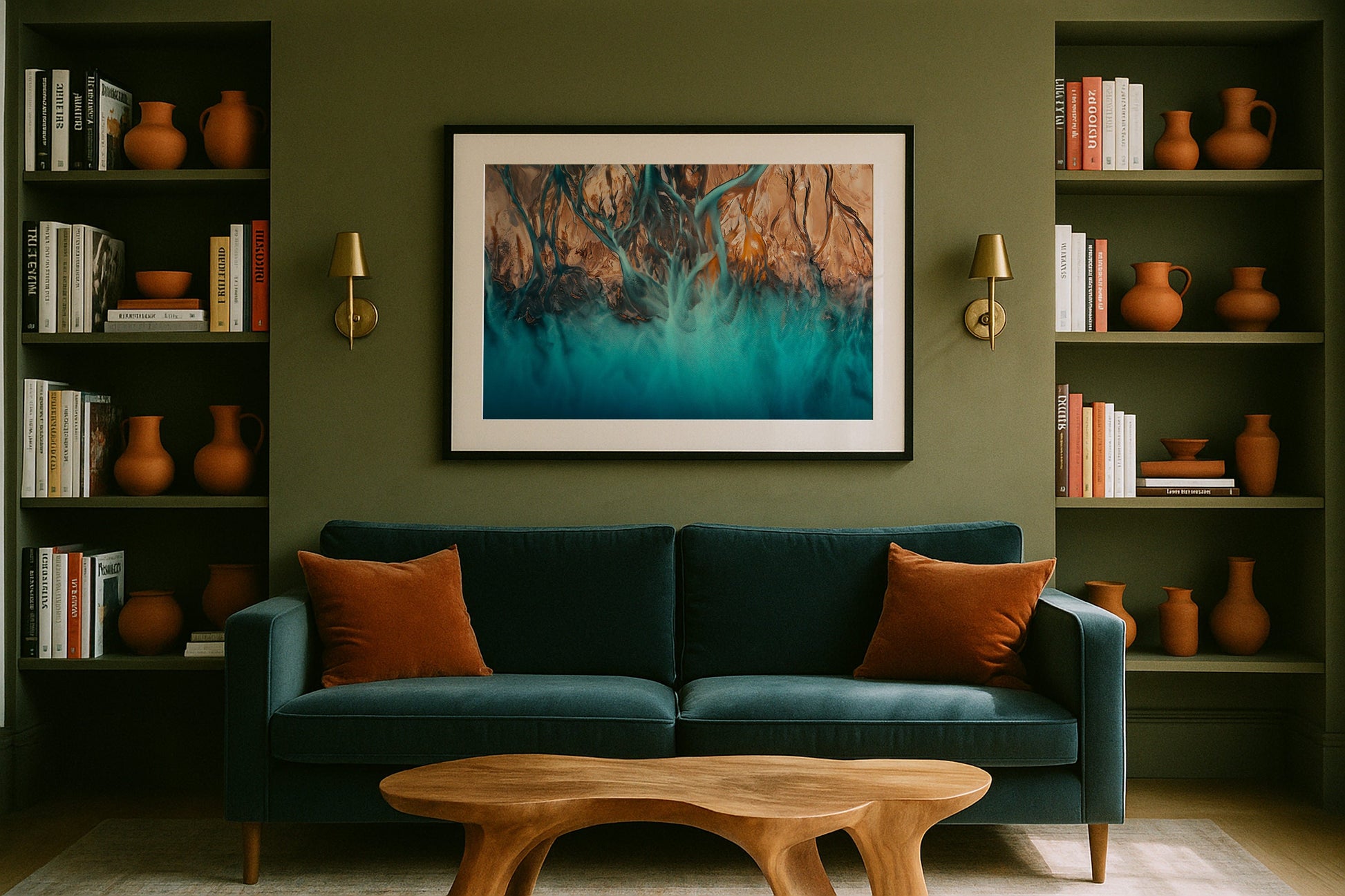 New Zealand Glacial Rivers Framed Print - Aerial by Peter Yan Studio