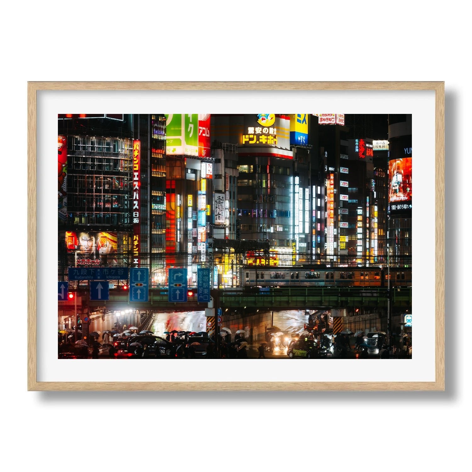 One rainy night in Shinjuku Framed Print - Architecture by Peter Yan Studio