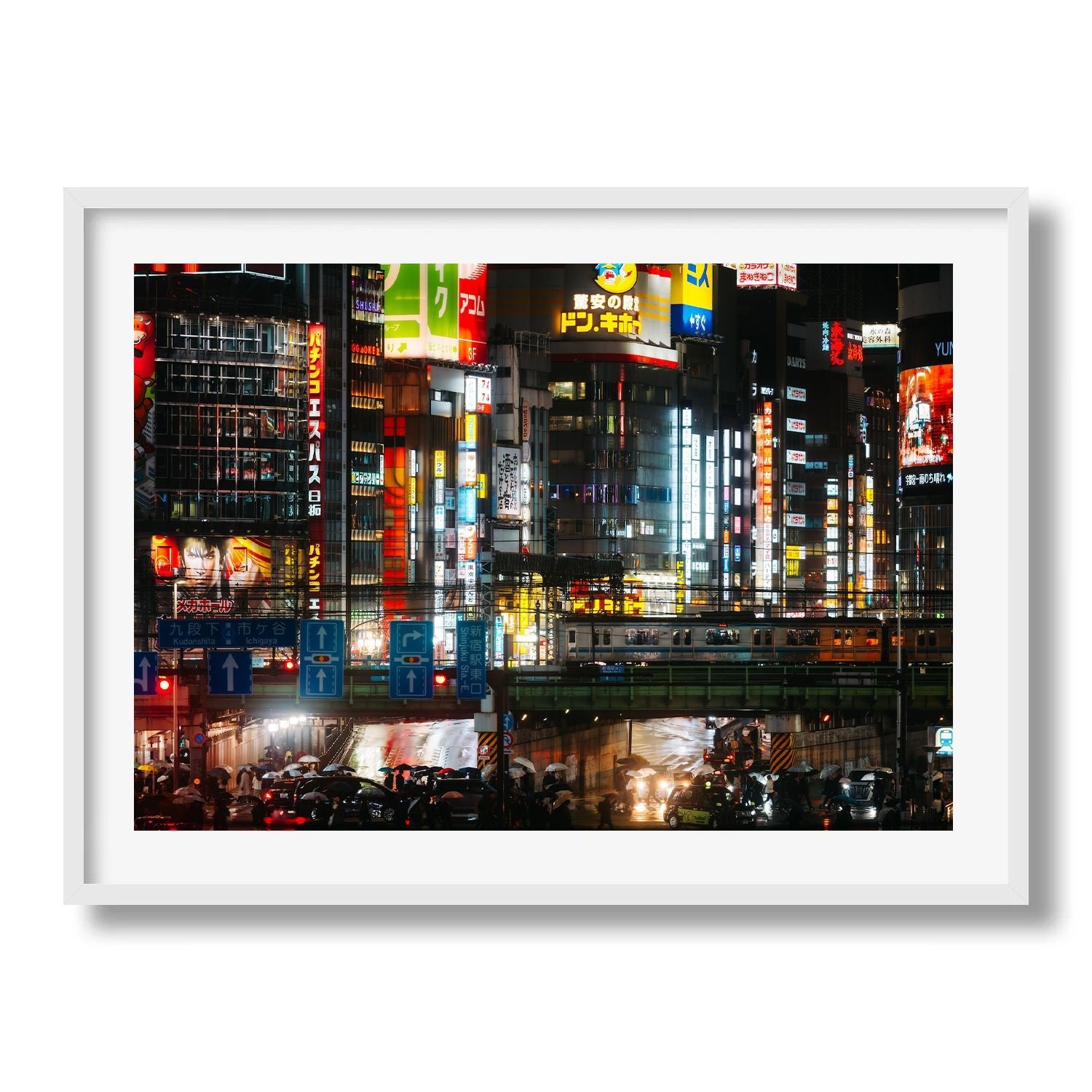 One rainy night in Shinjuku Framed Print - Architecture by Peter Yan Studio