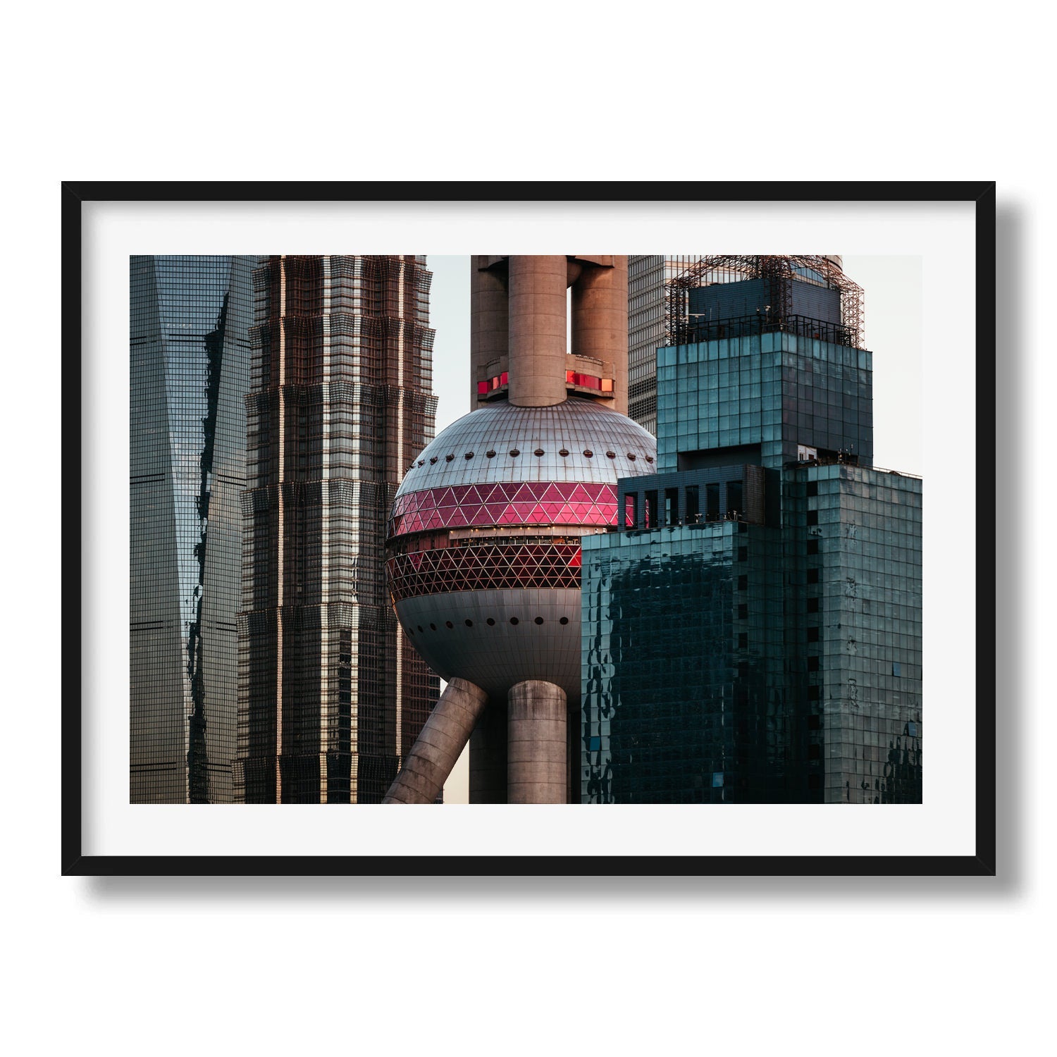 Oriental Pearl Tower Shanghai Framed Print - Architecture by Peter Yan Studio