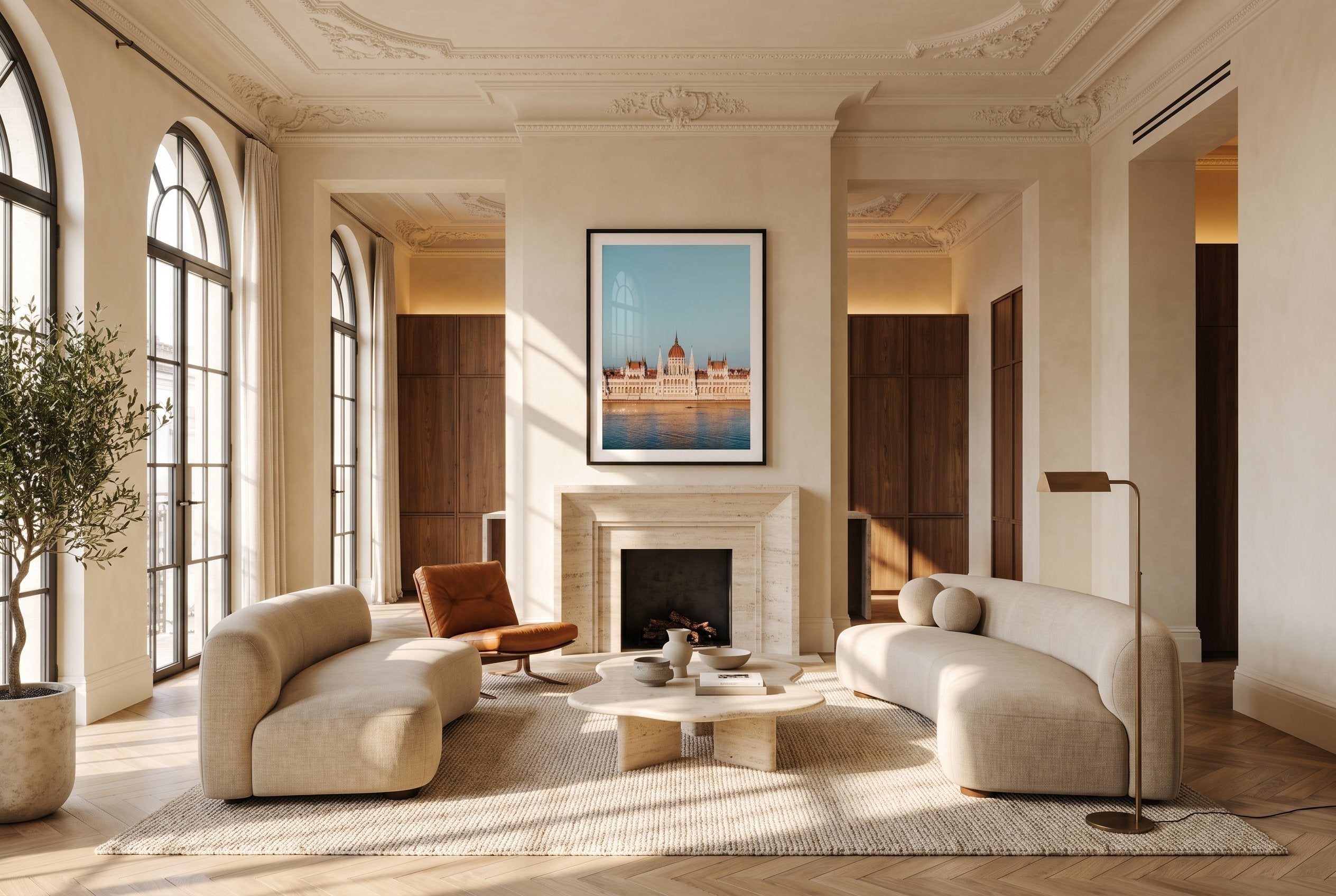 Parliament Building Budapest Framed Print - Architecture by Peter Yan Studio
