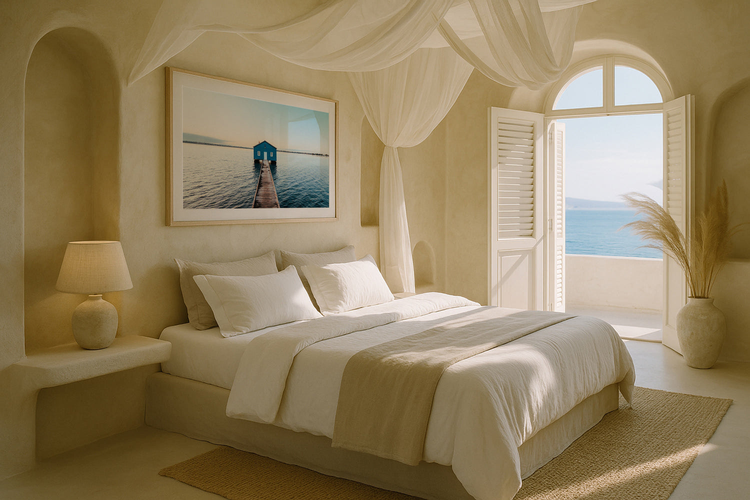 Perth Blue Boathouse II Framed Print - Architecture by Peter Yan Studio