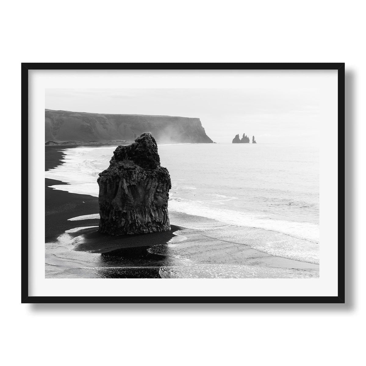 Reynisfjara Black Sand Beach Framed Print - Beach by Peter Yan Studio