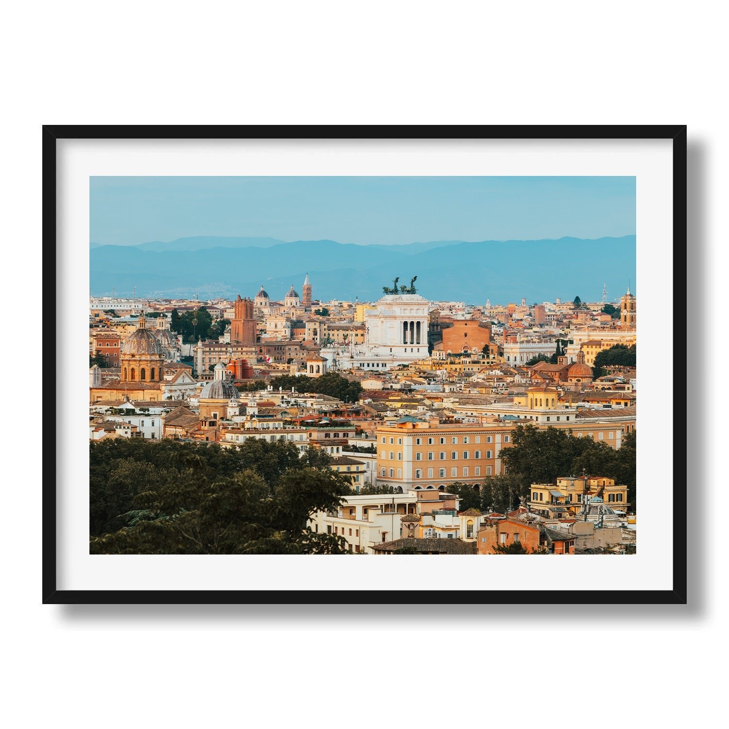 Rome Skyline Framed Print - Aerial by Peter Yan Studio