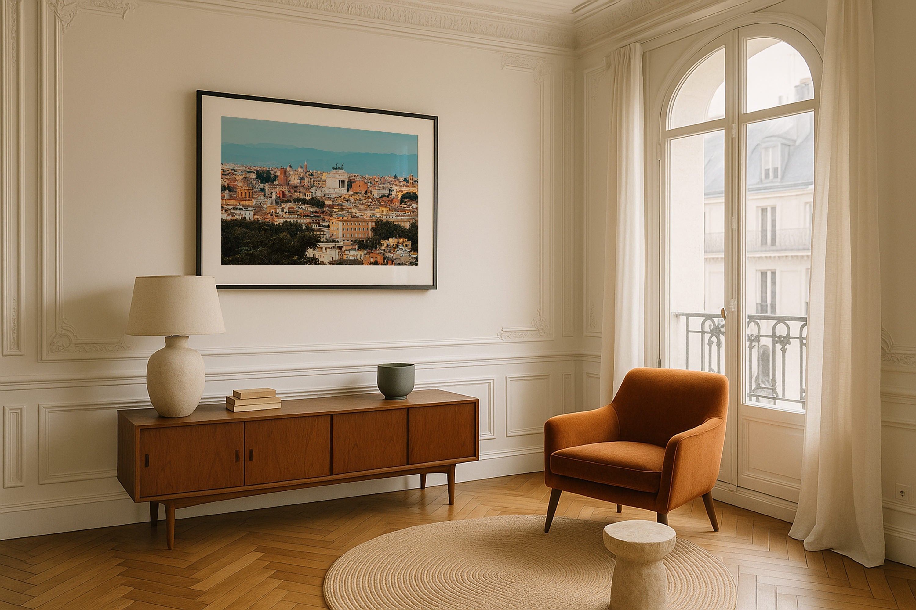 Rome Skyline Framed Print - Aerial by Peter Yan Studio