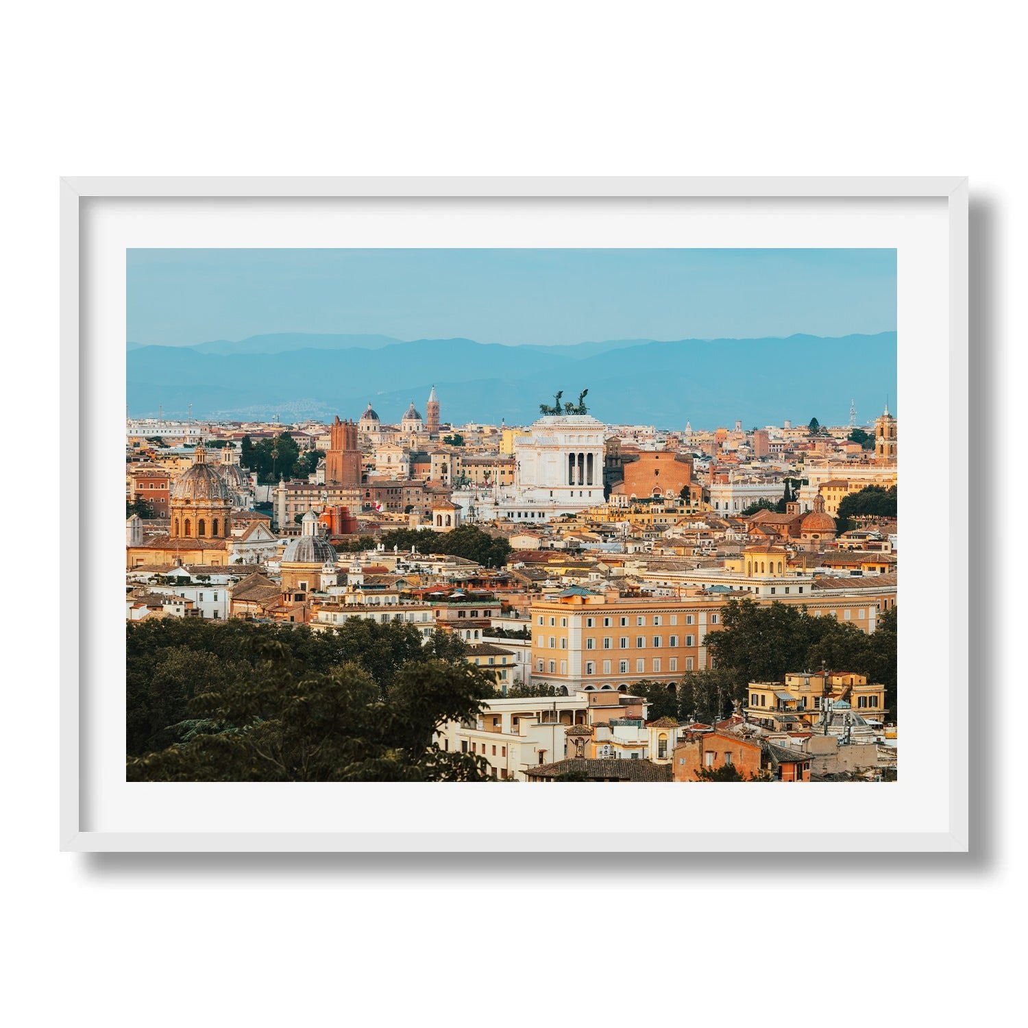 Rome Skyline Framed Print - Aerial by Peter Yan Studio
