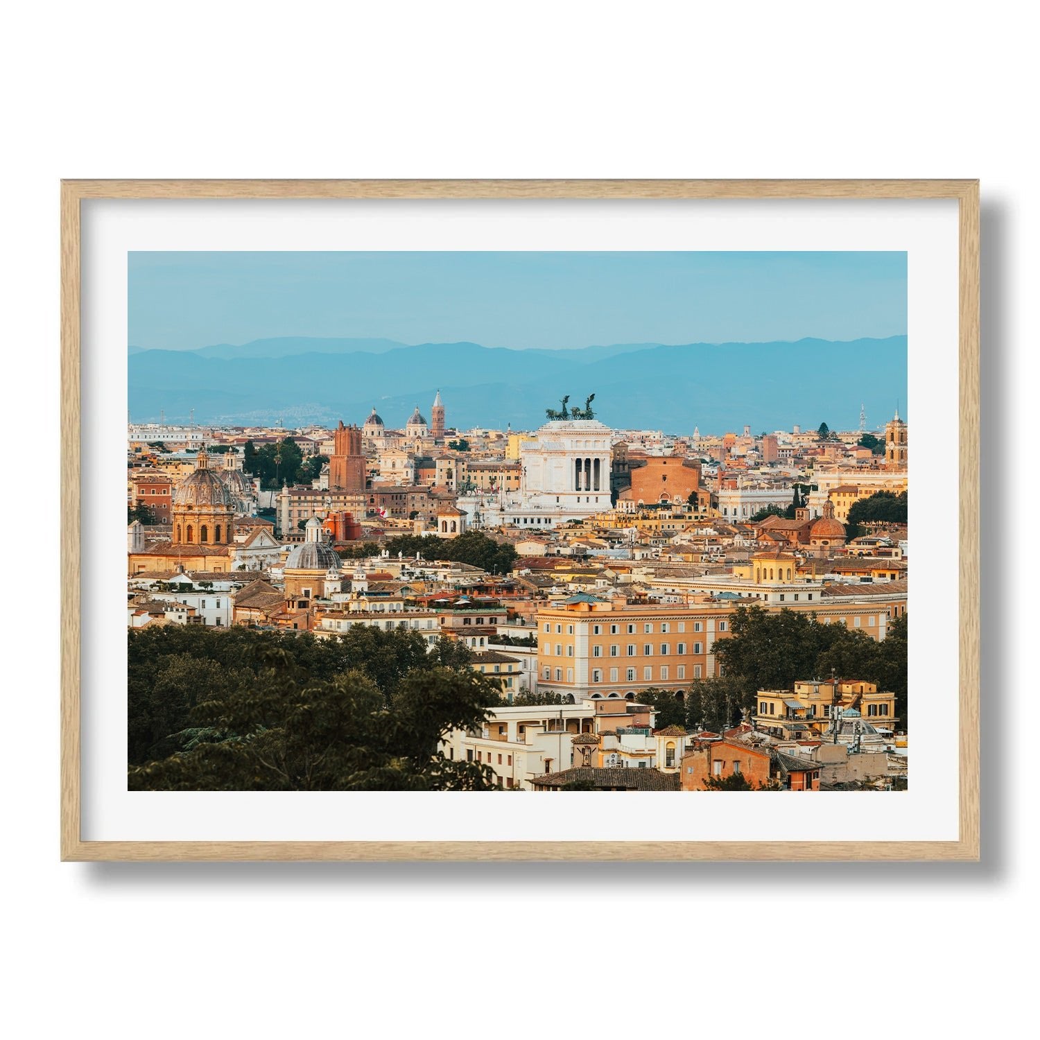 Rome Skyline Framed Print - Aerial by Peter Yan Studio