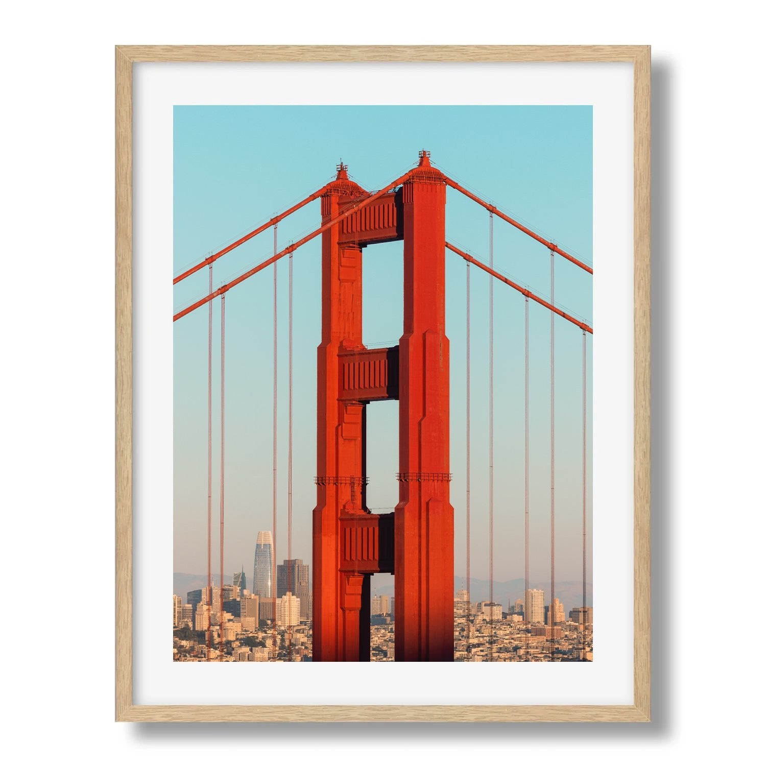 San Francisco Skyline Through Golden Gate II Framed Print - Architecture by Peter Yan Studio