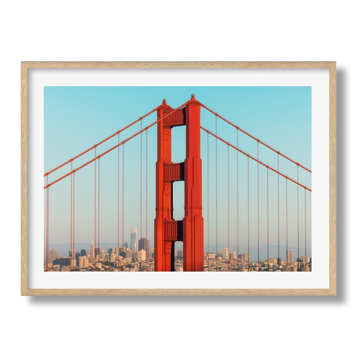 San Francisco Skyline Through Golden Gate - Peter Yan Studio Framed Photo Print Wall Art