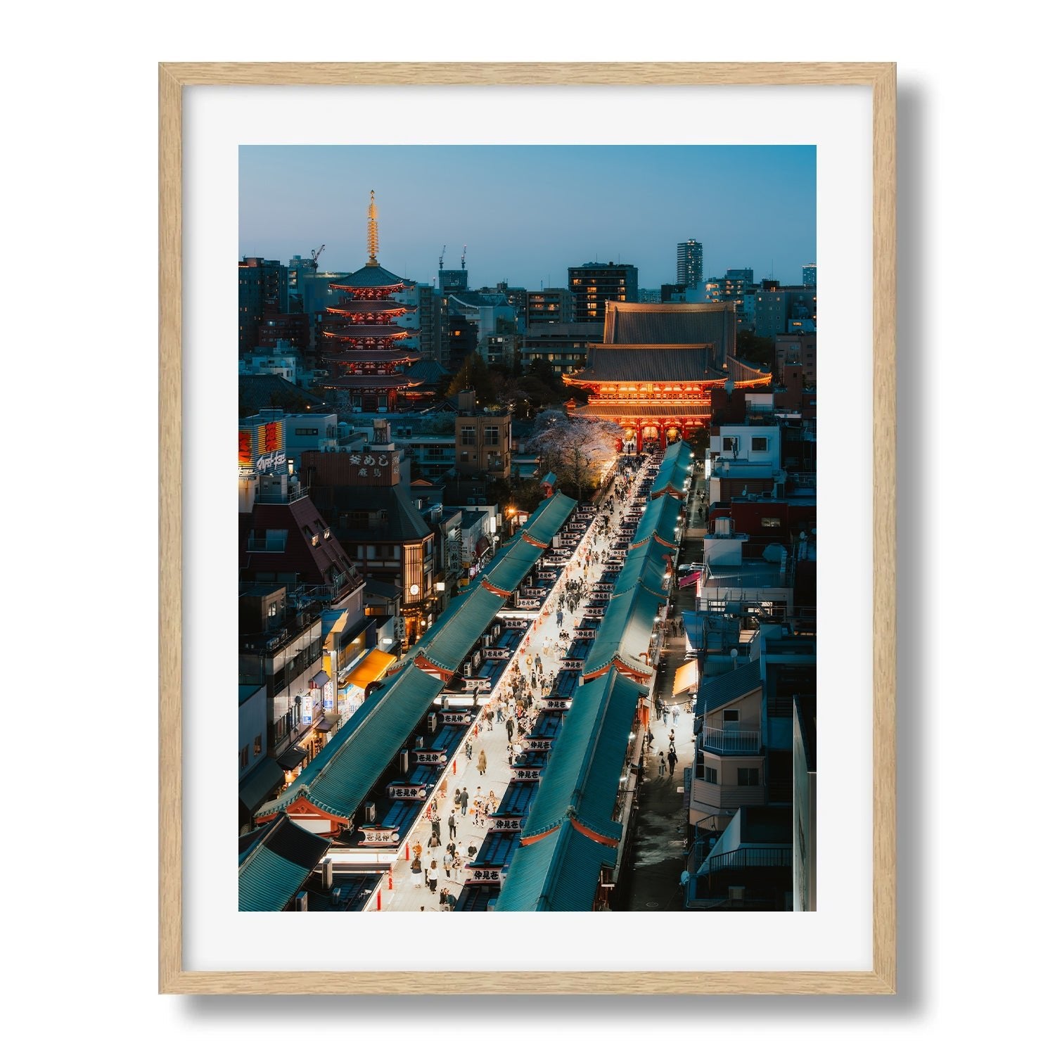 Sensō - ji Temple Tokyo Framed Print - Architecture by Peter Yan Studio