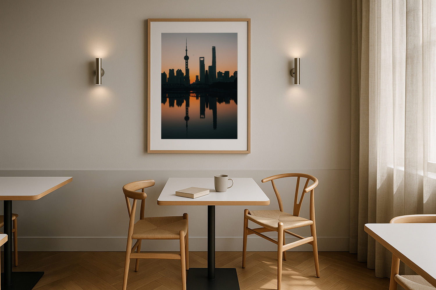 Shanghai Silhouettes Framed Print - Architecture by Peter Yan Studio
