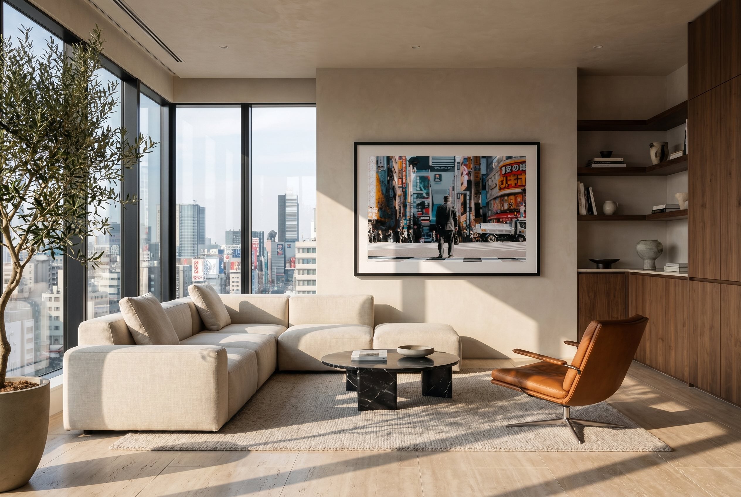 Shinjuku Salaryman Framed Print - City by Peter Yan Studio