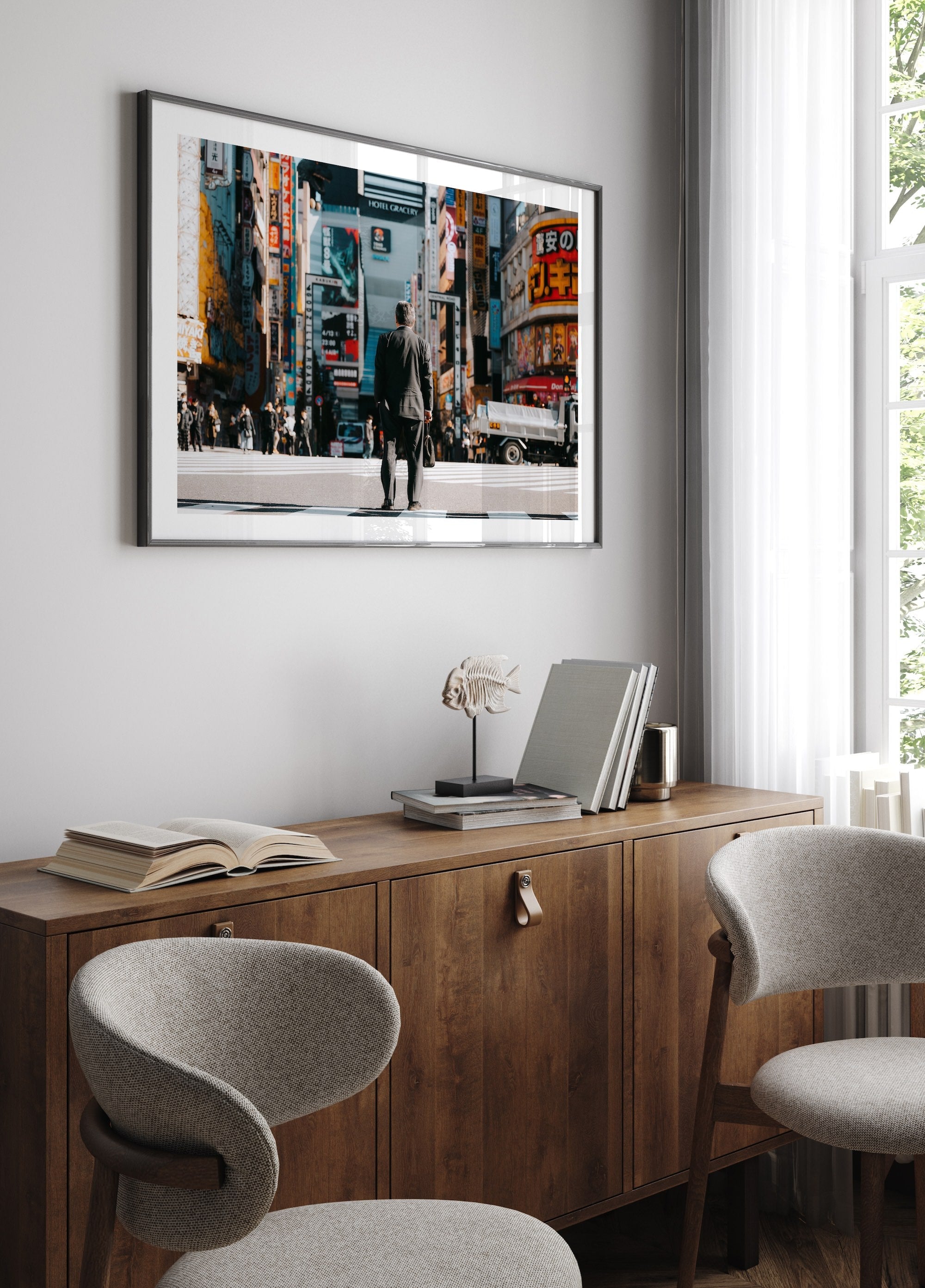 Shinjuku Salaryman - Peter Yan Studio Framed Photo Print Wall Art