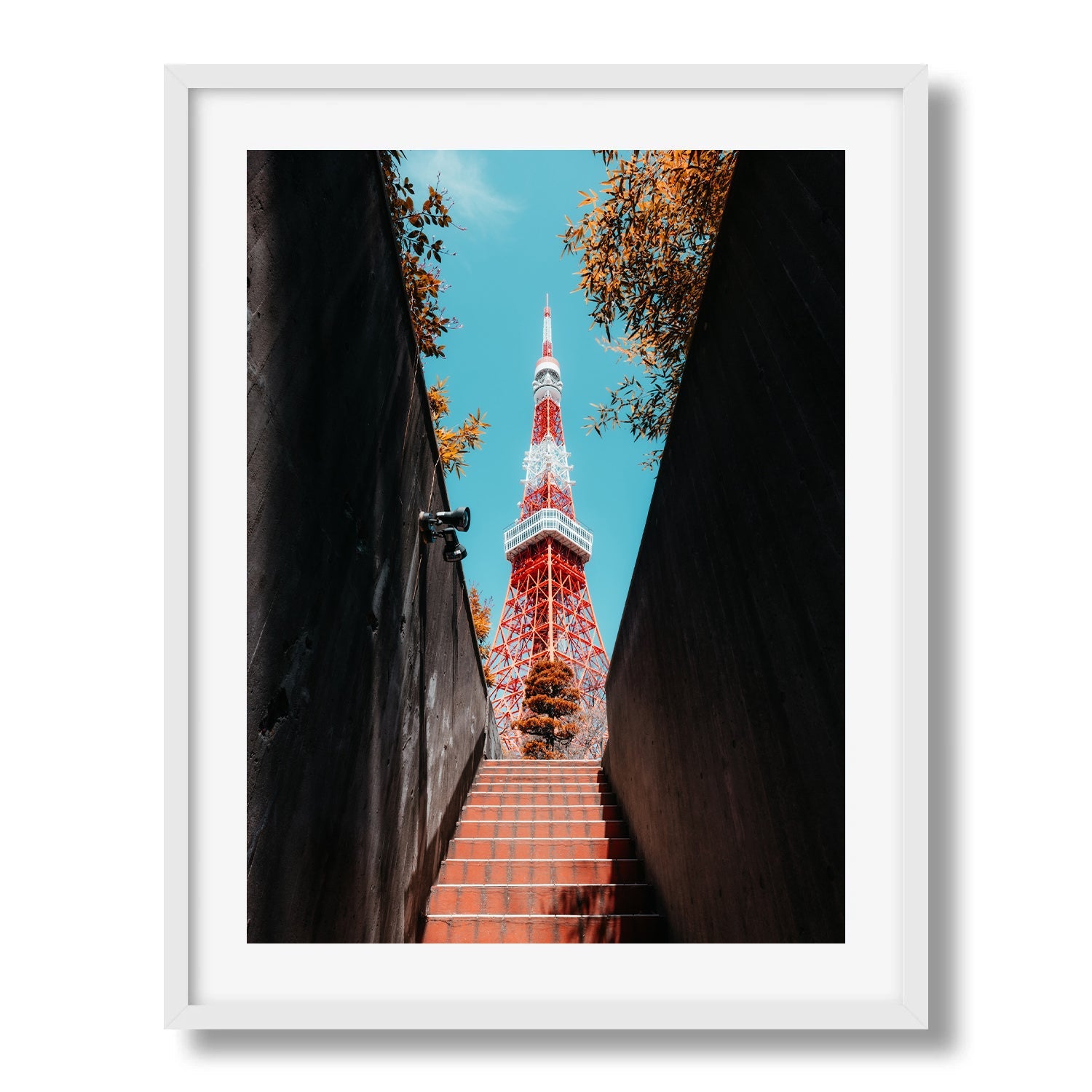Staircase to Tokyo Tower - Peter Yan Studio Framed Photo Print Wall Art