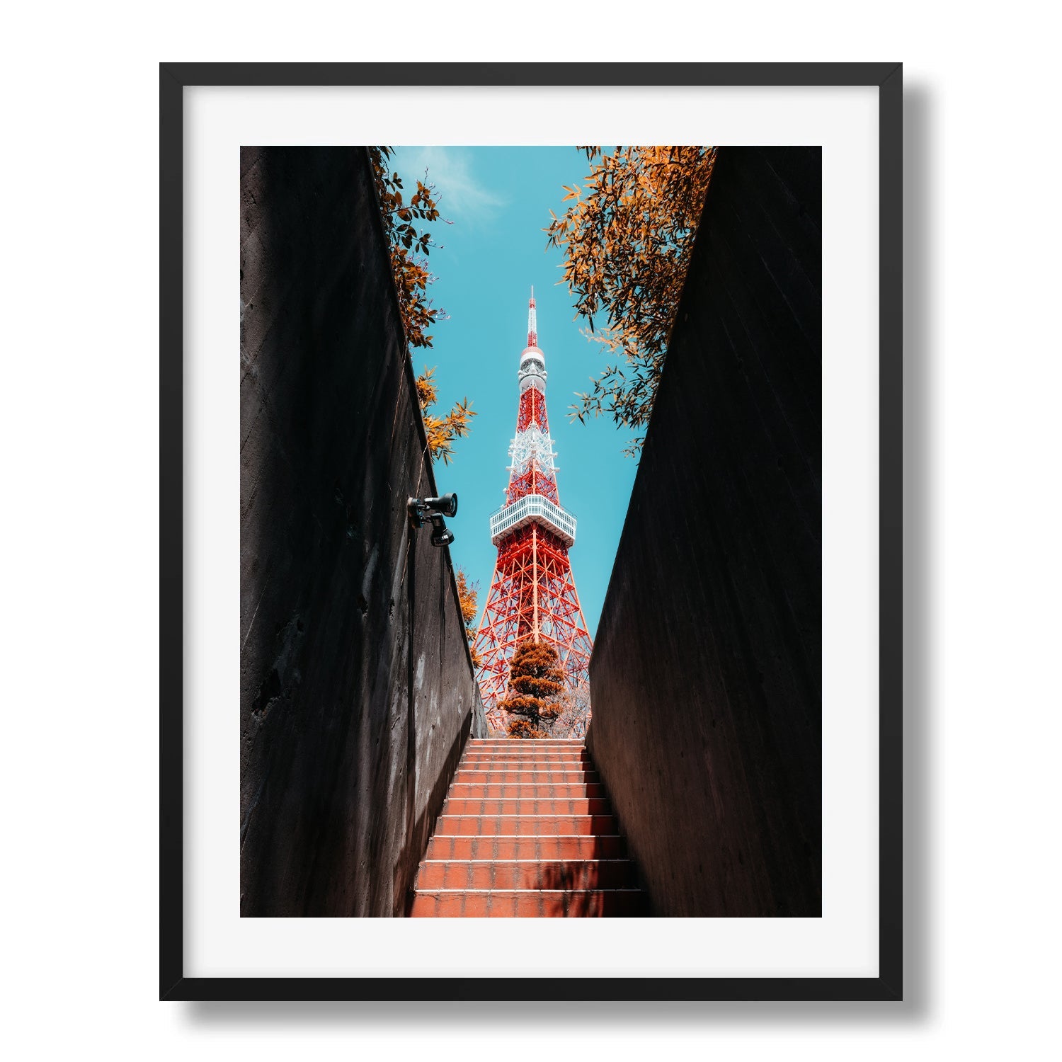 Staircase to Tokyo Tower - Peter Yan Studio Framed Photo Print Wall Art
