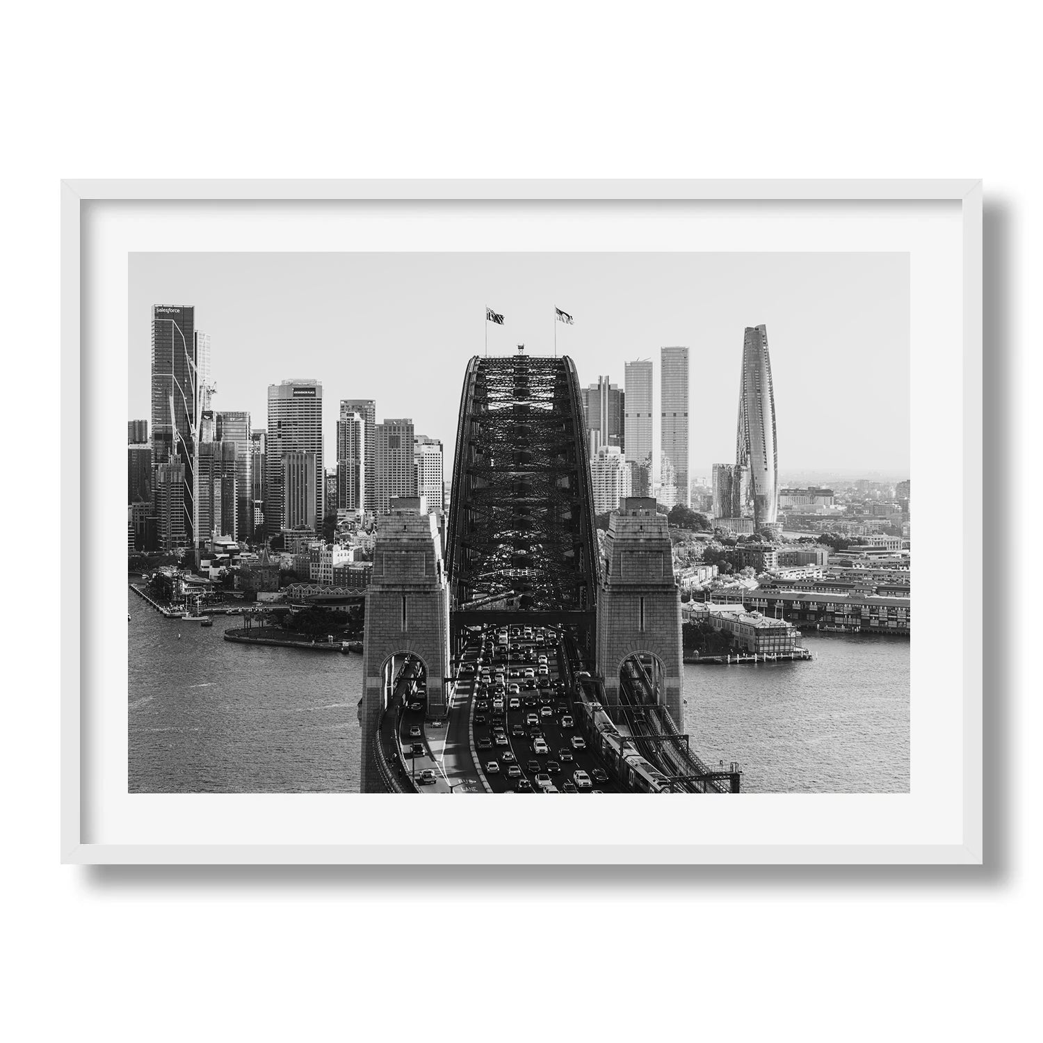 Sydney Harbour Bridge in Black and White II - Peter Yan Studio Framed Photo Print Wall Art