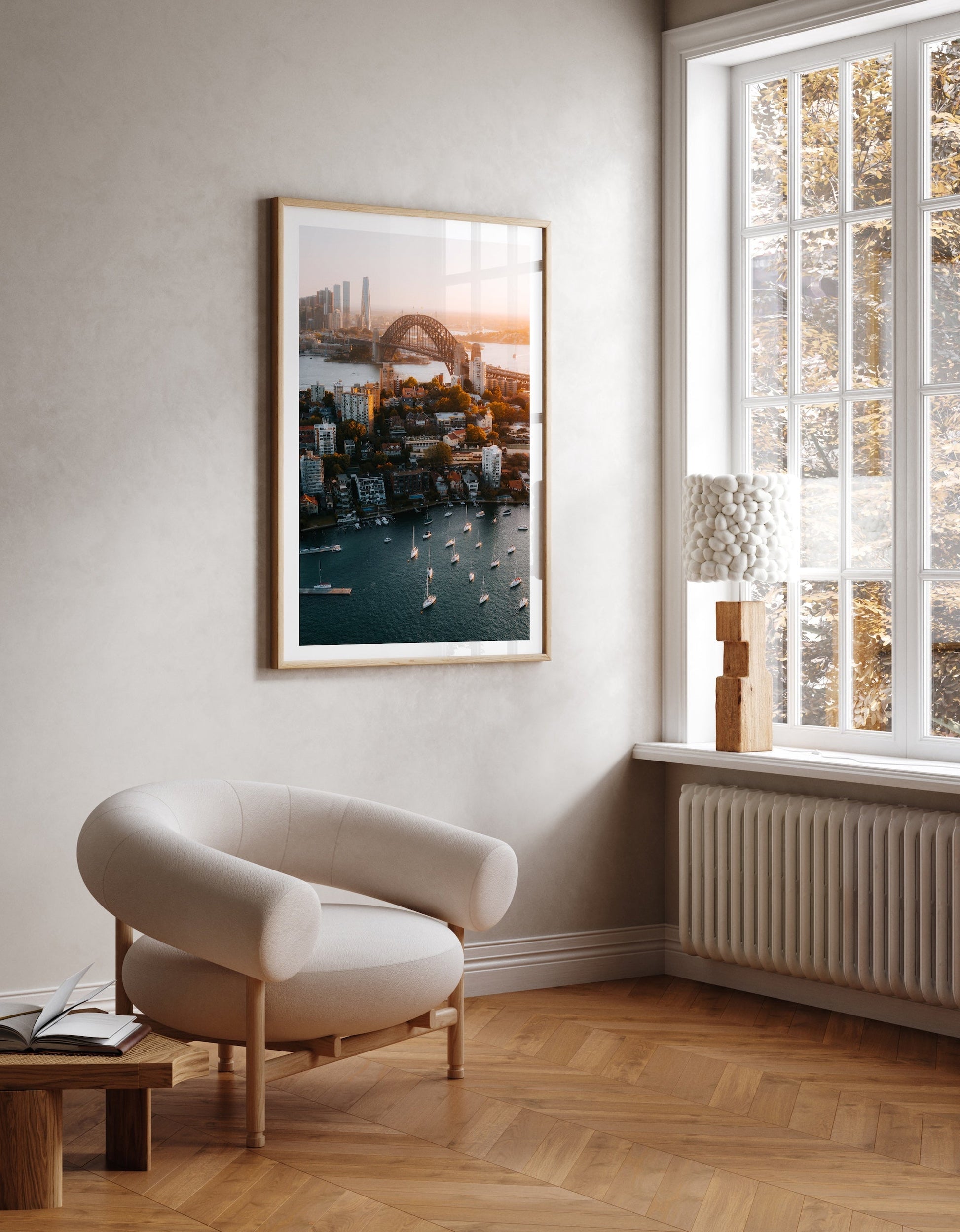 Sydney Harbour View II Framed Print - Aerial by Peter Yan Studio