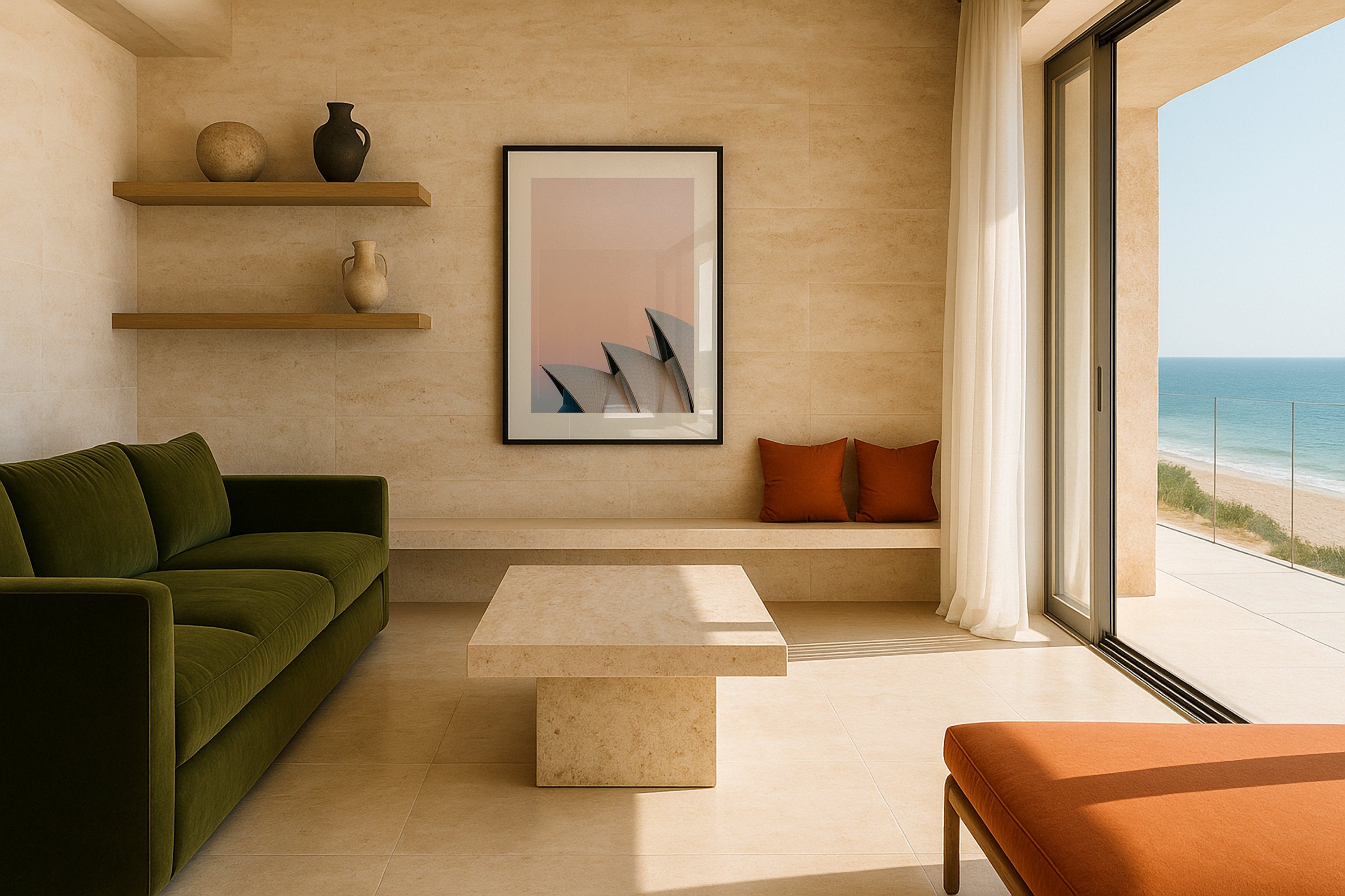 Sydney Opera House Close Up Sunset Framed Print - Architecture by Peter Yan Studio