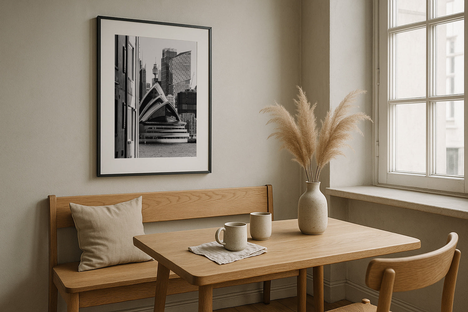 Sydney Opera House 'Hide & Seek' Black & White Framed Print - Architecture by Peter Yan Studio