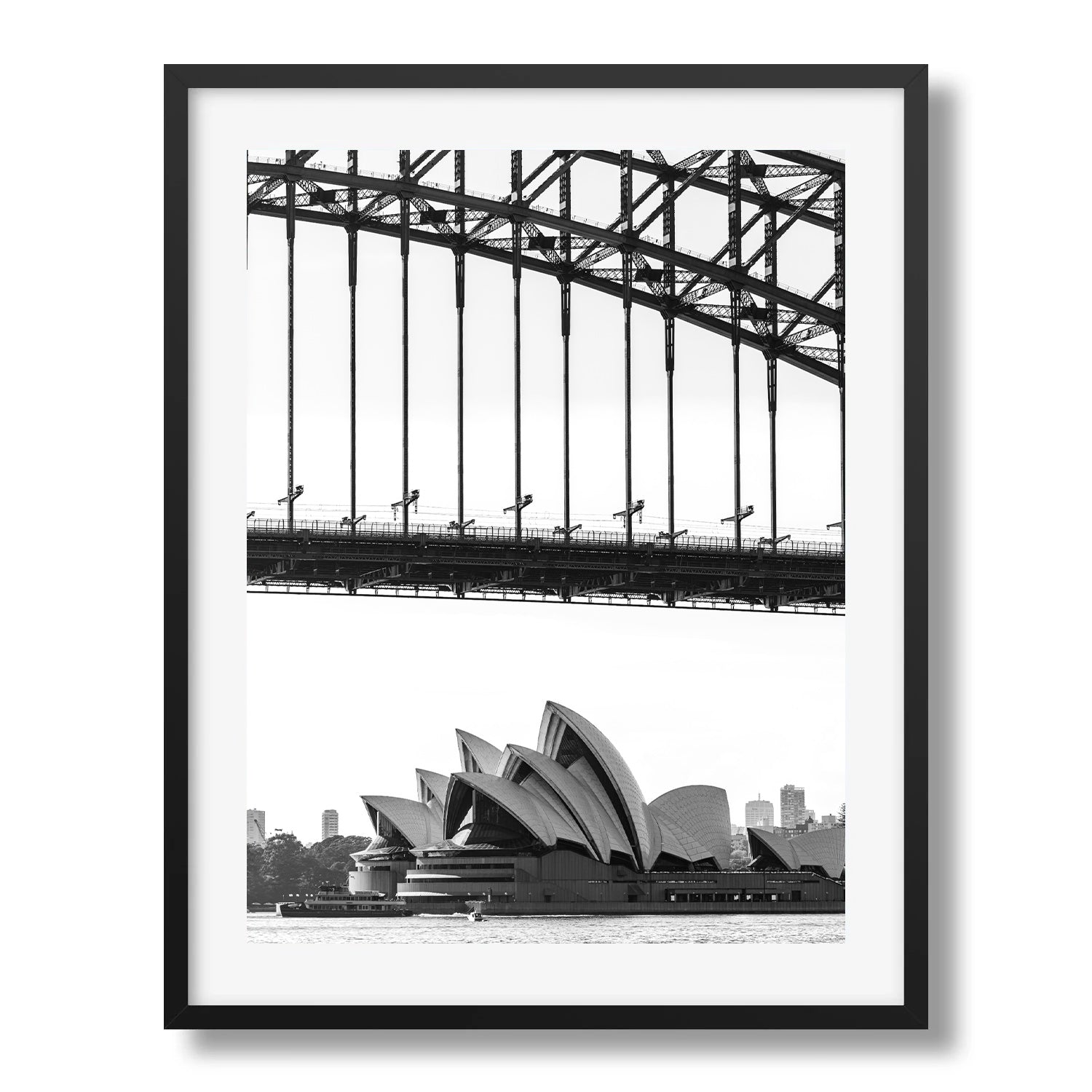 Sydney Opera House Under the Harbour Bridge - Peter Yan Studio Framed Photo Print Wall Art
