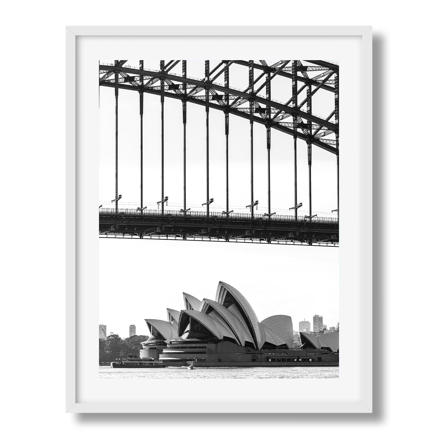 Sydney Opera House Under the Harbour Bridge - Peter Yan Studio Framed Photo Print Wall Art