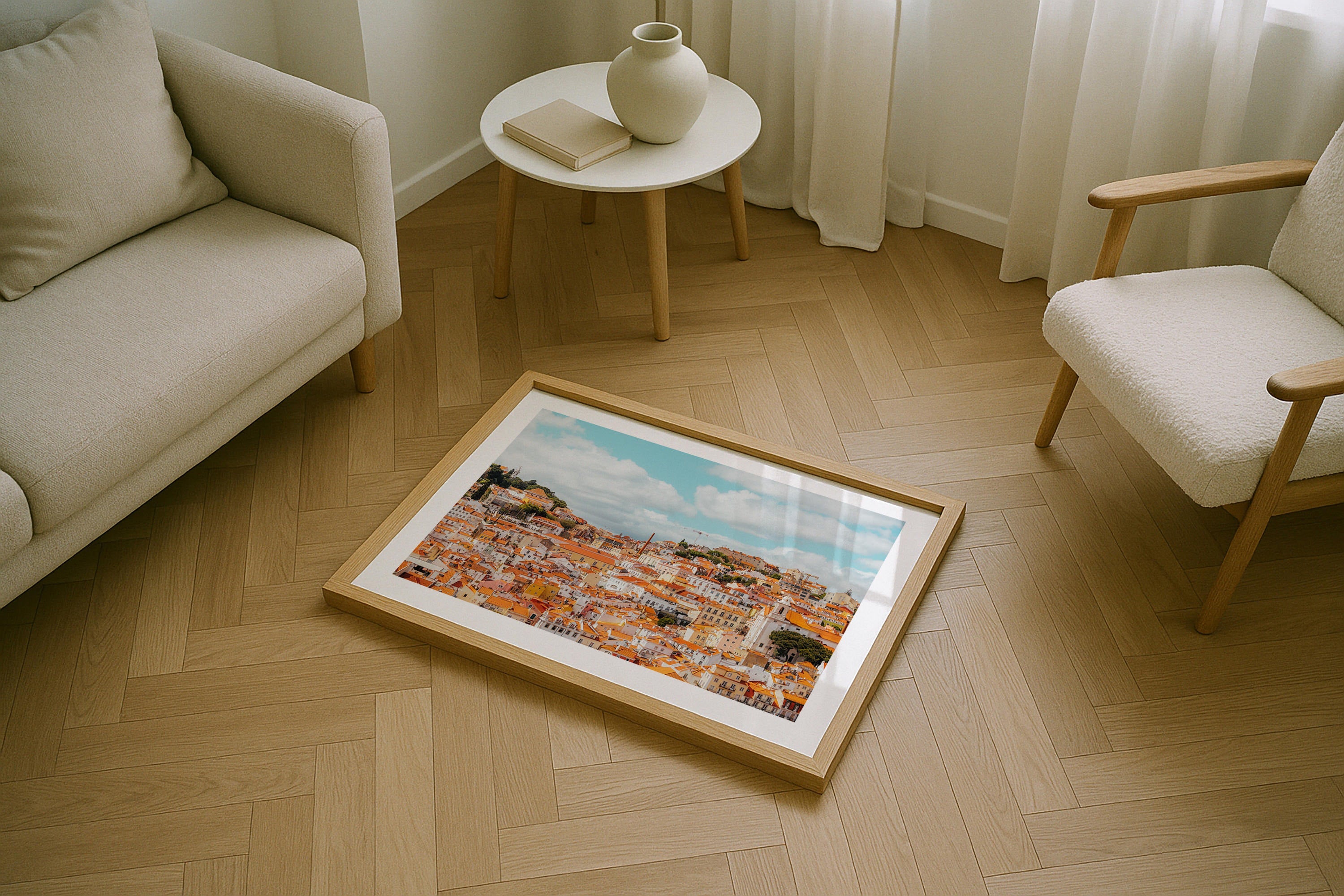 The Alfama - Lisbon's Old Quarter Framed Print - Architecture by Peter Yan Studio