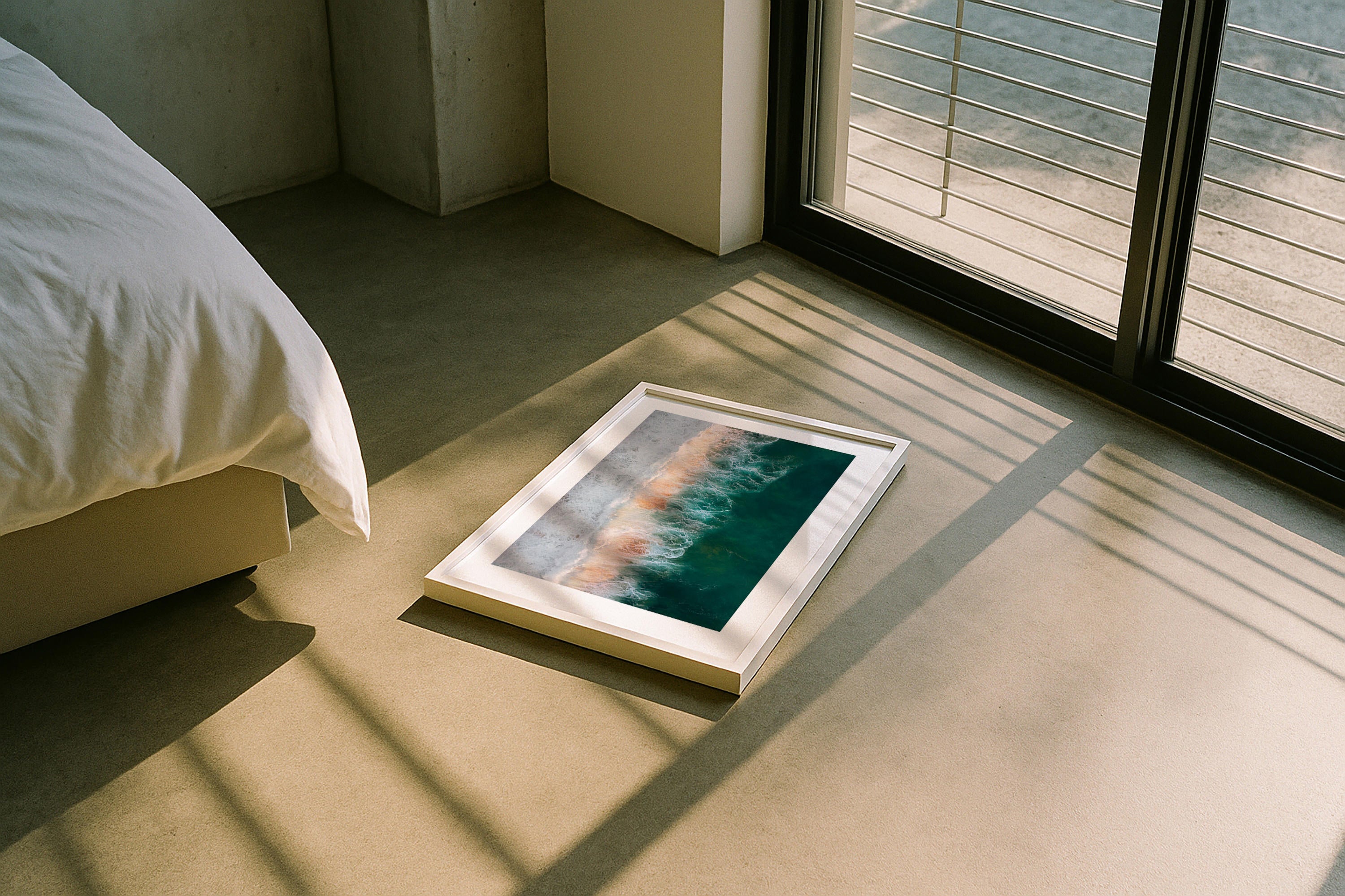 The Wave - Phillip Island Framed Print - Aerial by Peter Yan Studio