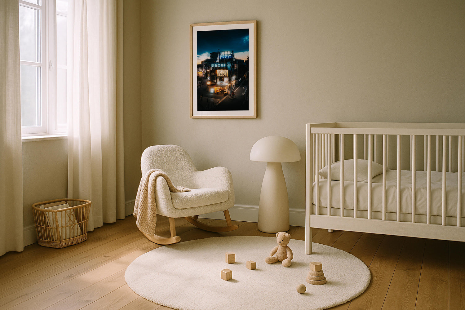 Tokyo Street Glow Framed Print - Architecture by Peter Yan Studio