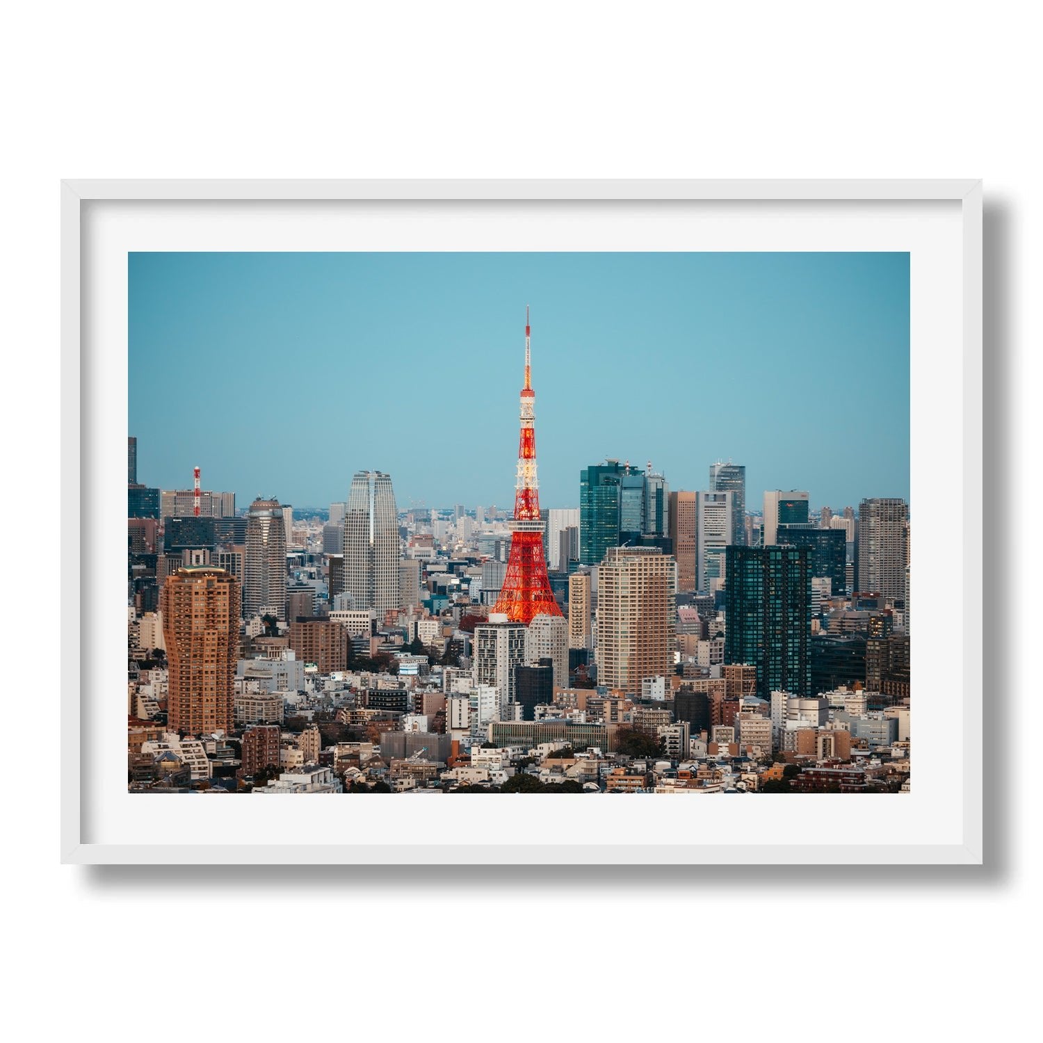 Tokyo Tower City Skyline Framed Print - Architecture by Peter Yan Studio