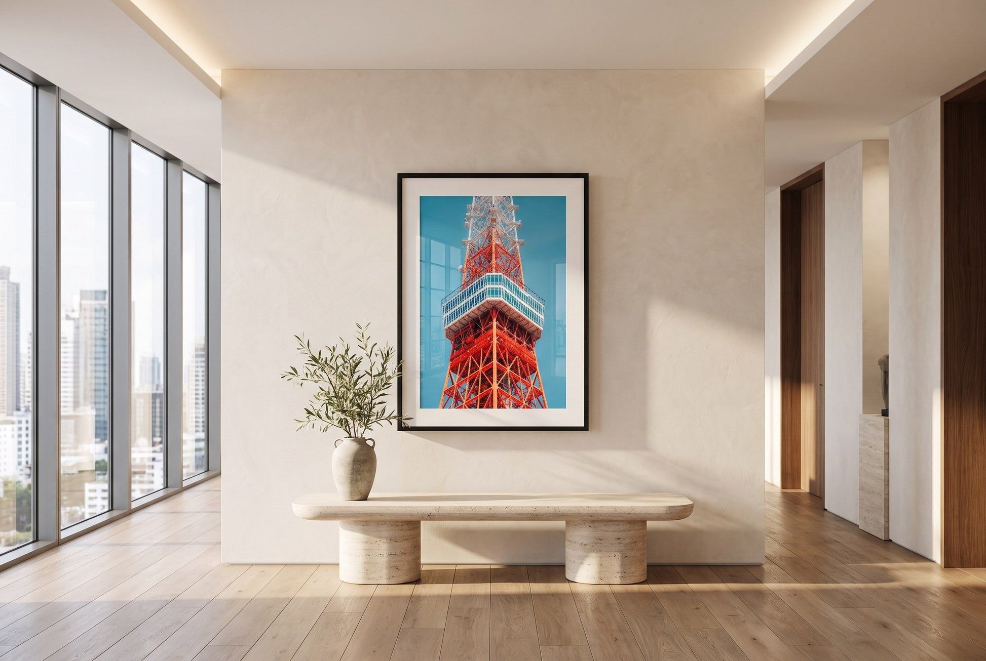 Tokyo Tower I Framed Print - Architecture by Peter Yan Studio