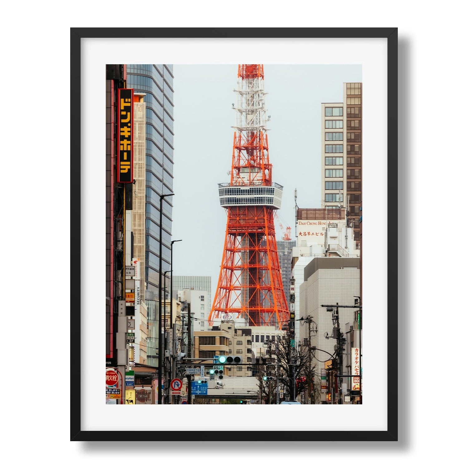 Tokyo Tower Roppongi Street Framed Print - Architecture by Peter Yan Studio
