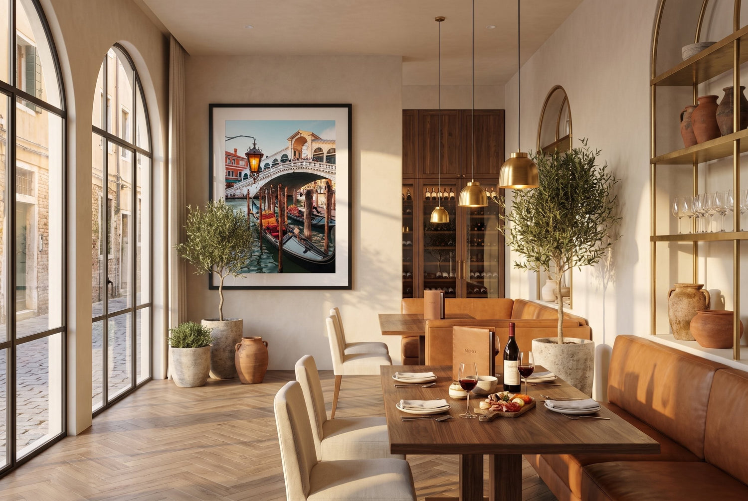 Venice Street Series 10 Framed Print - Architecture by Peter Yan Studio