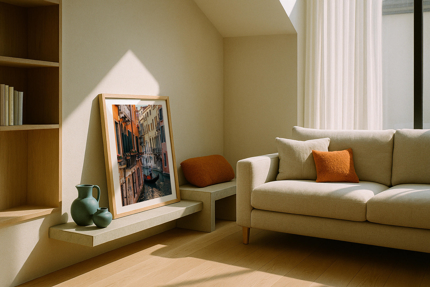 Venice Street Series 4 Framed Print - Architecture by Peter Yan Studio