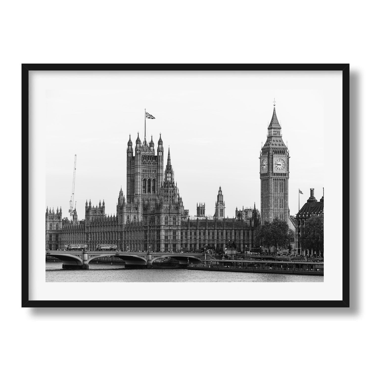 Westminster Abbey and Big Ben Black and White - Peter Yan Studio