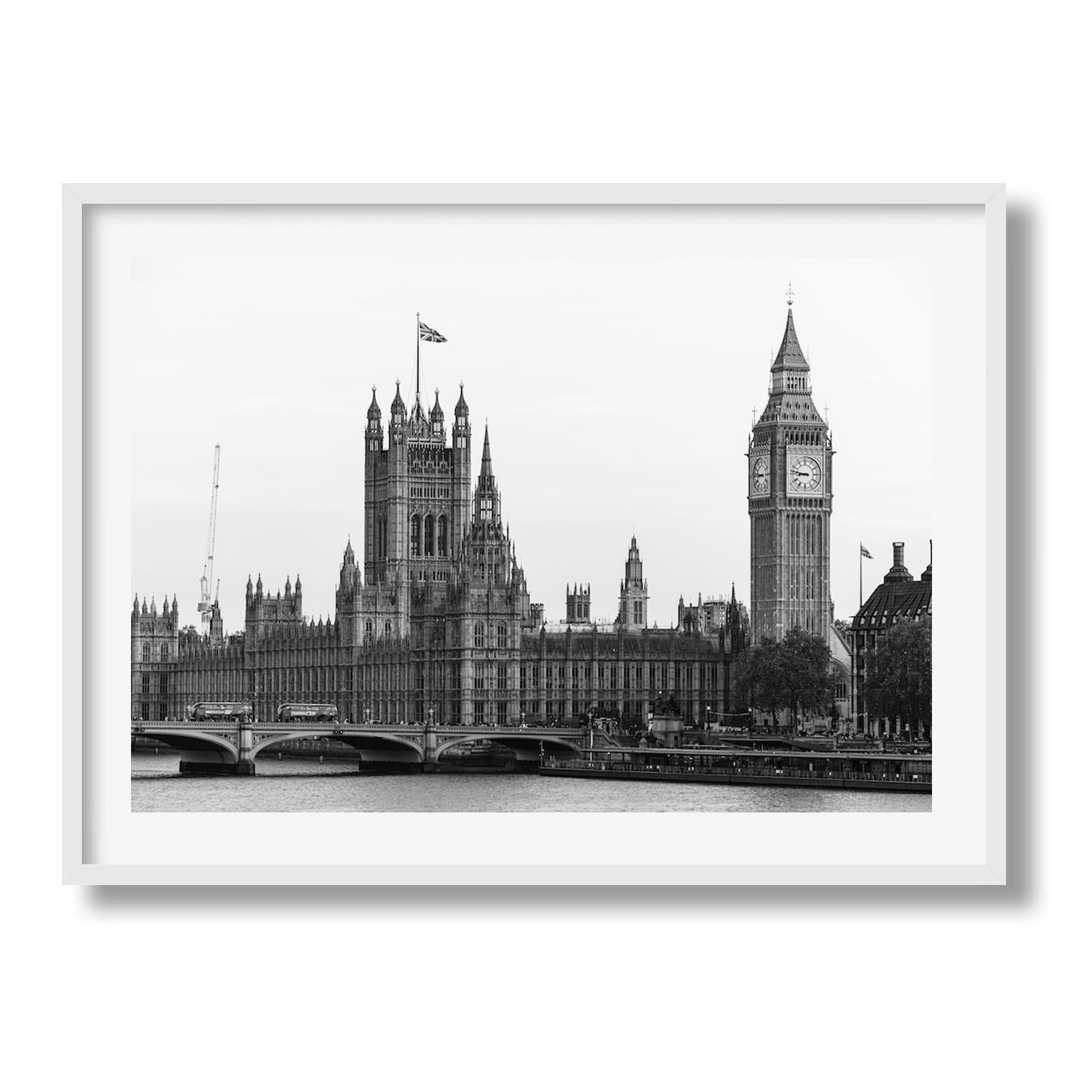 Westminster Abbey and Big Ben Black and White - Peter Yan Studio