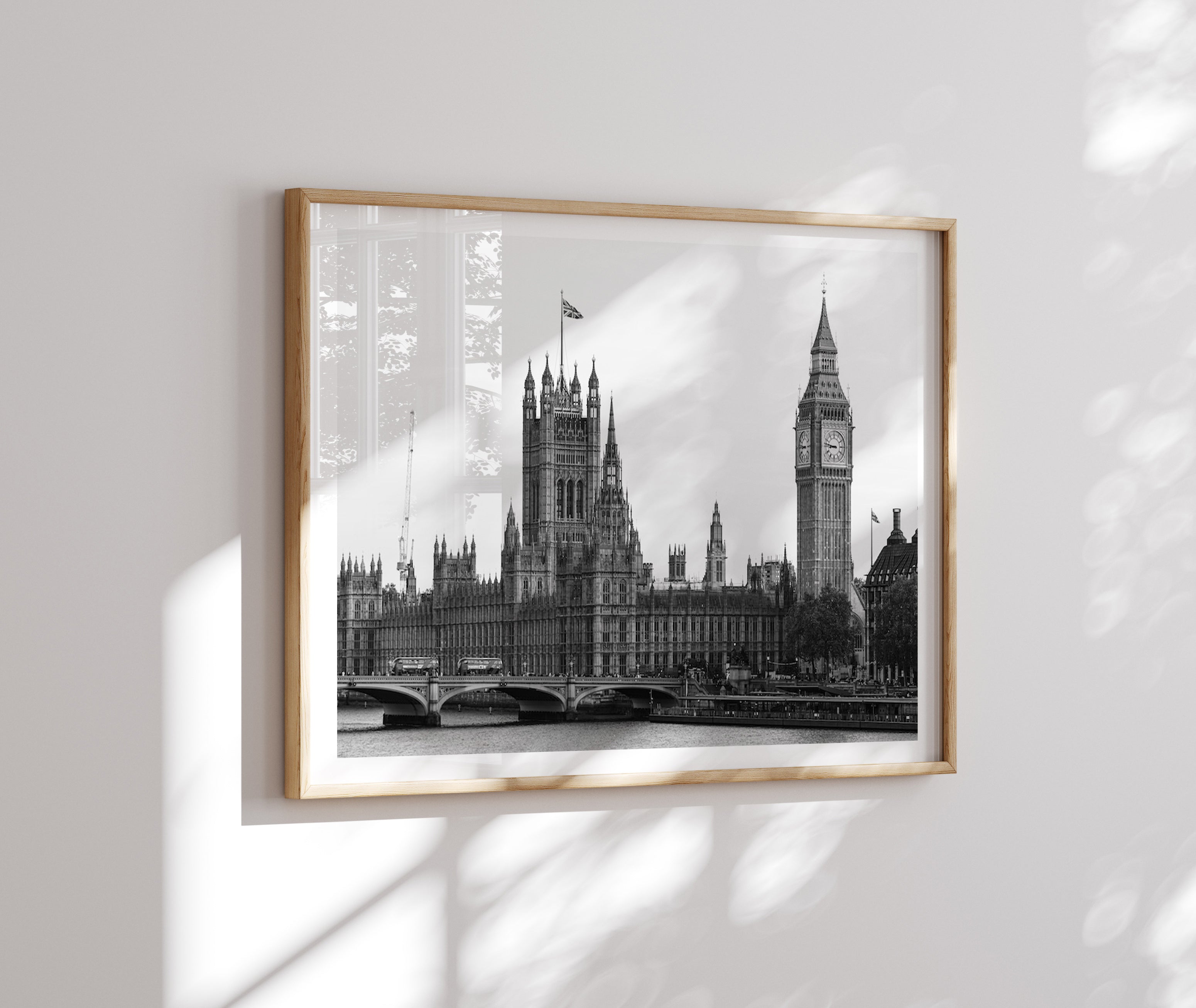 Westminster Abbey and Big Ben Black and White - Peter Yan Studio Framed Photo Print Wall Art