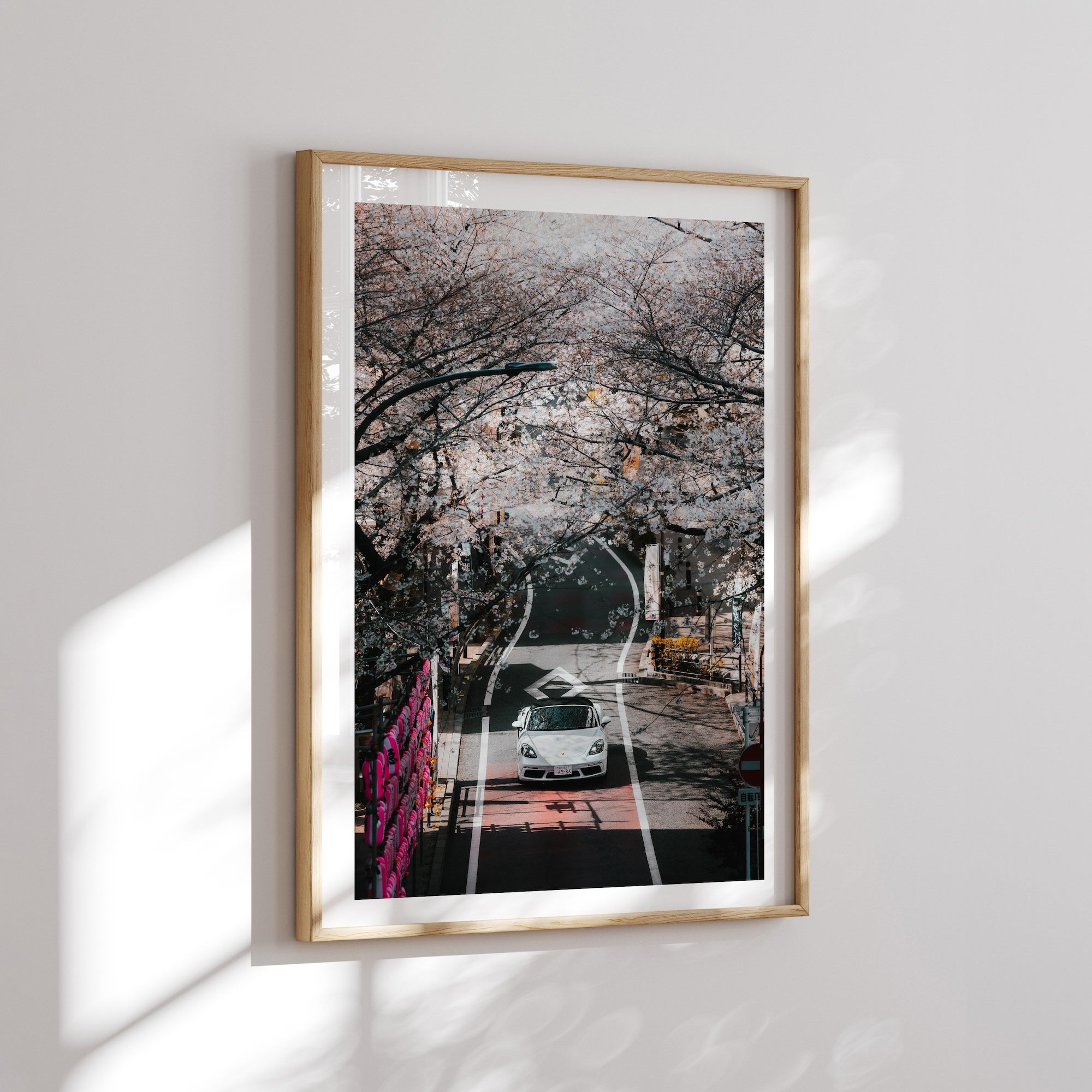 White Porsche Under the Cherry Blossom in Tokyo - Peter Yan Studio