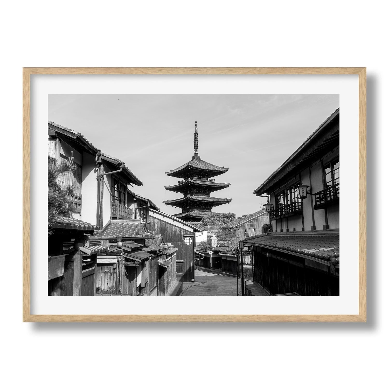 Yasaka Pagoda Black and White Framed Print - Architecture by Peter Yan Studio