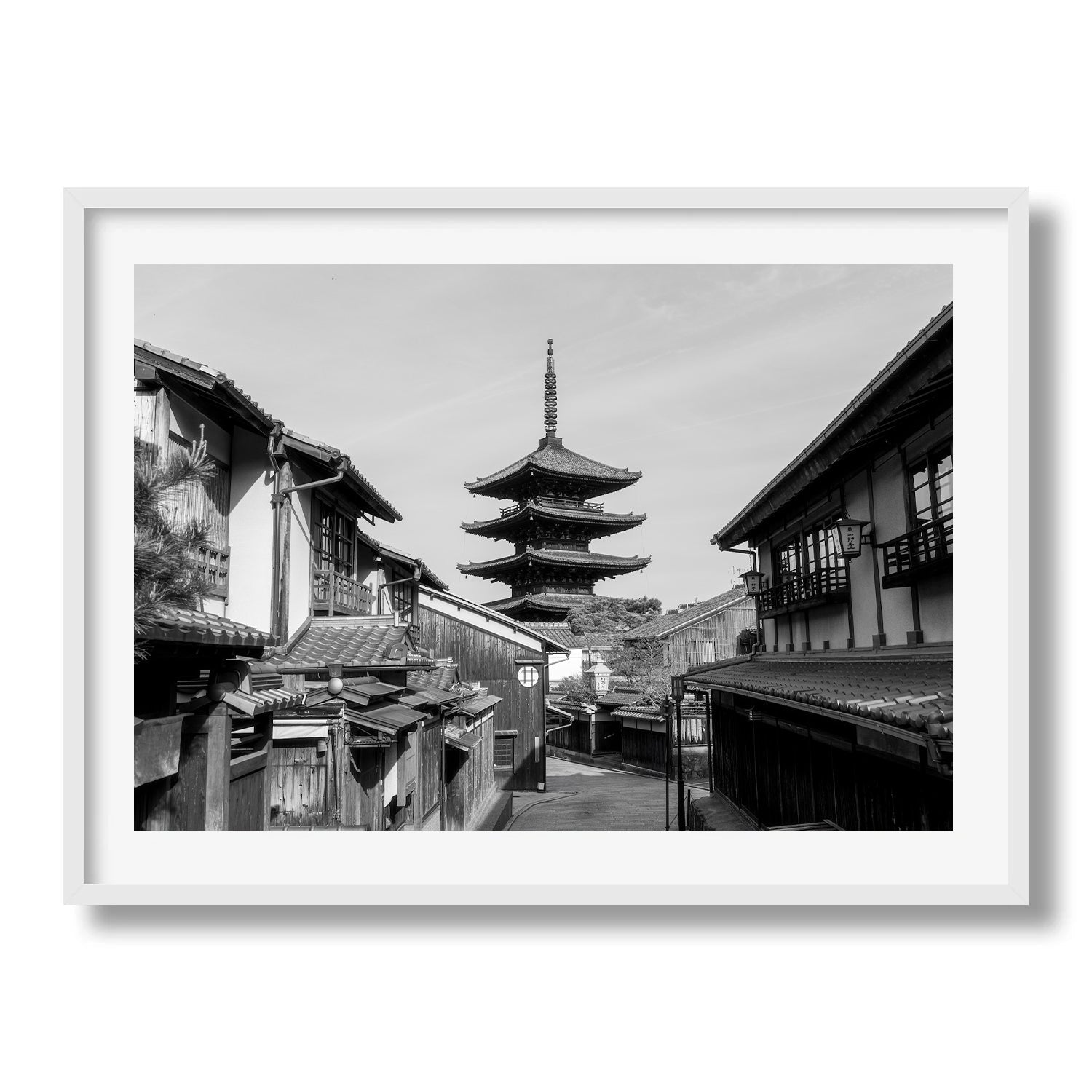 Yasaka Pagoda Black and White - Peter Yan Studio Framed Photo Print Wall Art