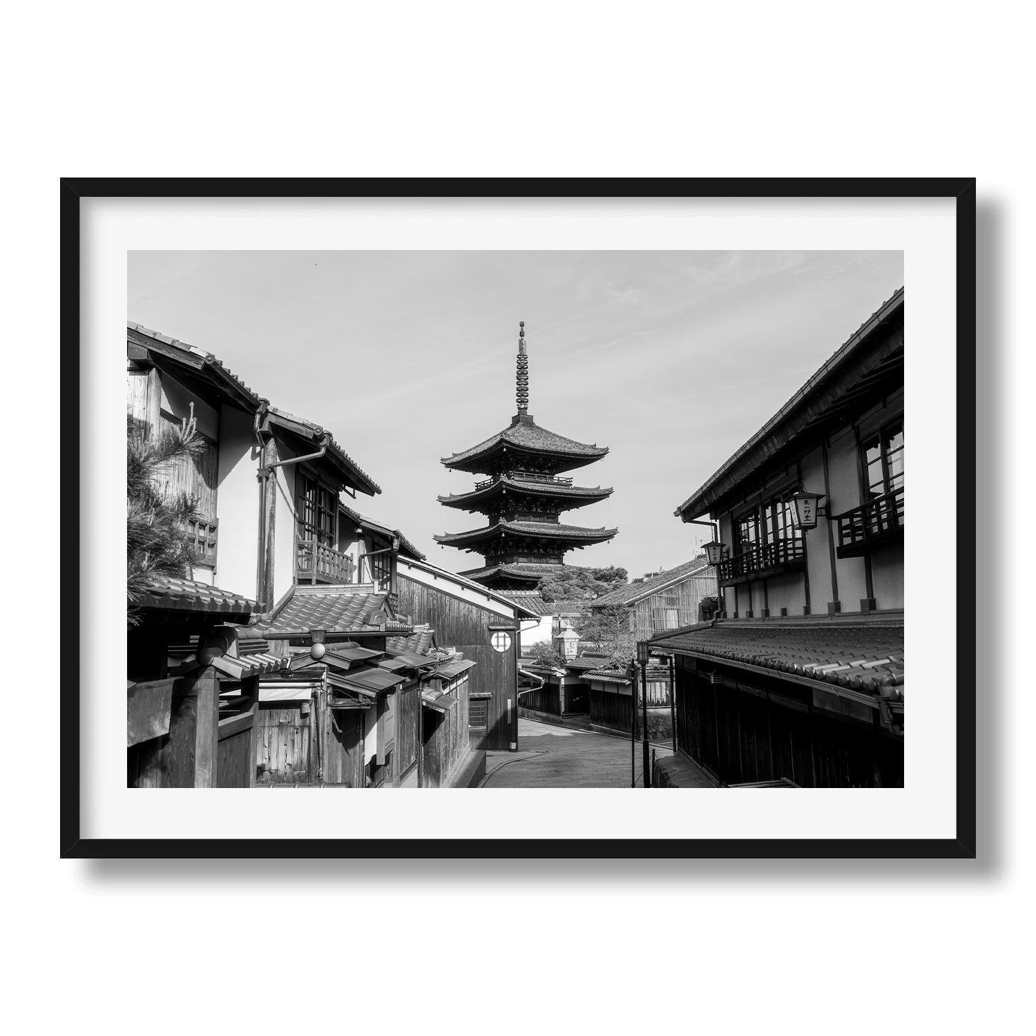 Yasaka Pagoda Black and White - Peter Yan Studio Framed Photo Print Wall Art