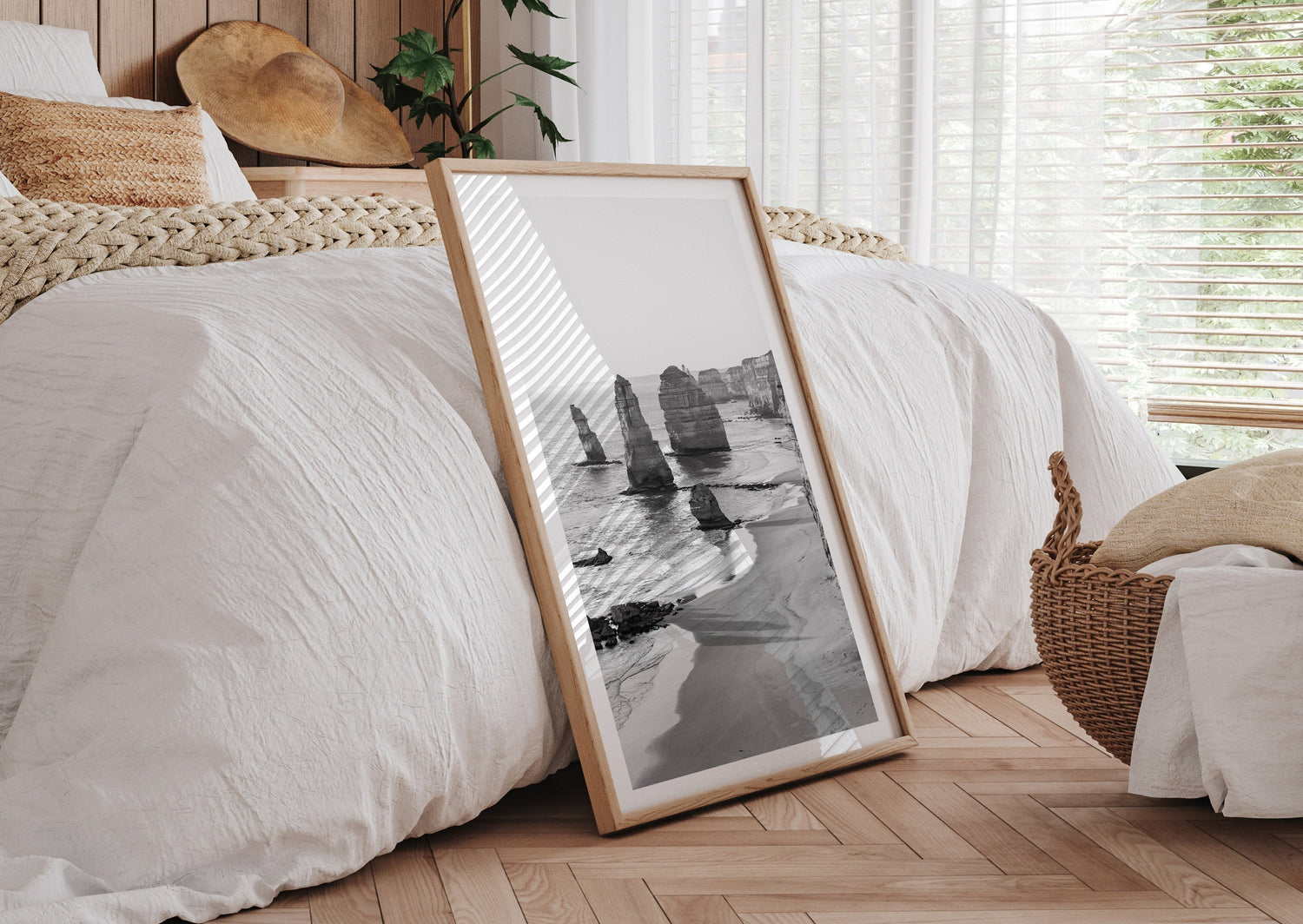 12 Apostles Black & White Framed Print - Australia by Peter Yan Studio