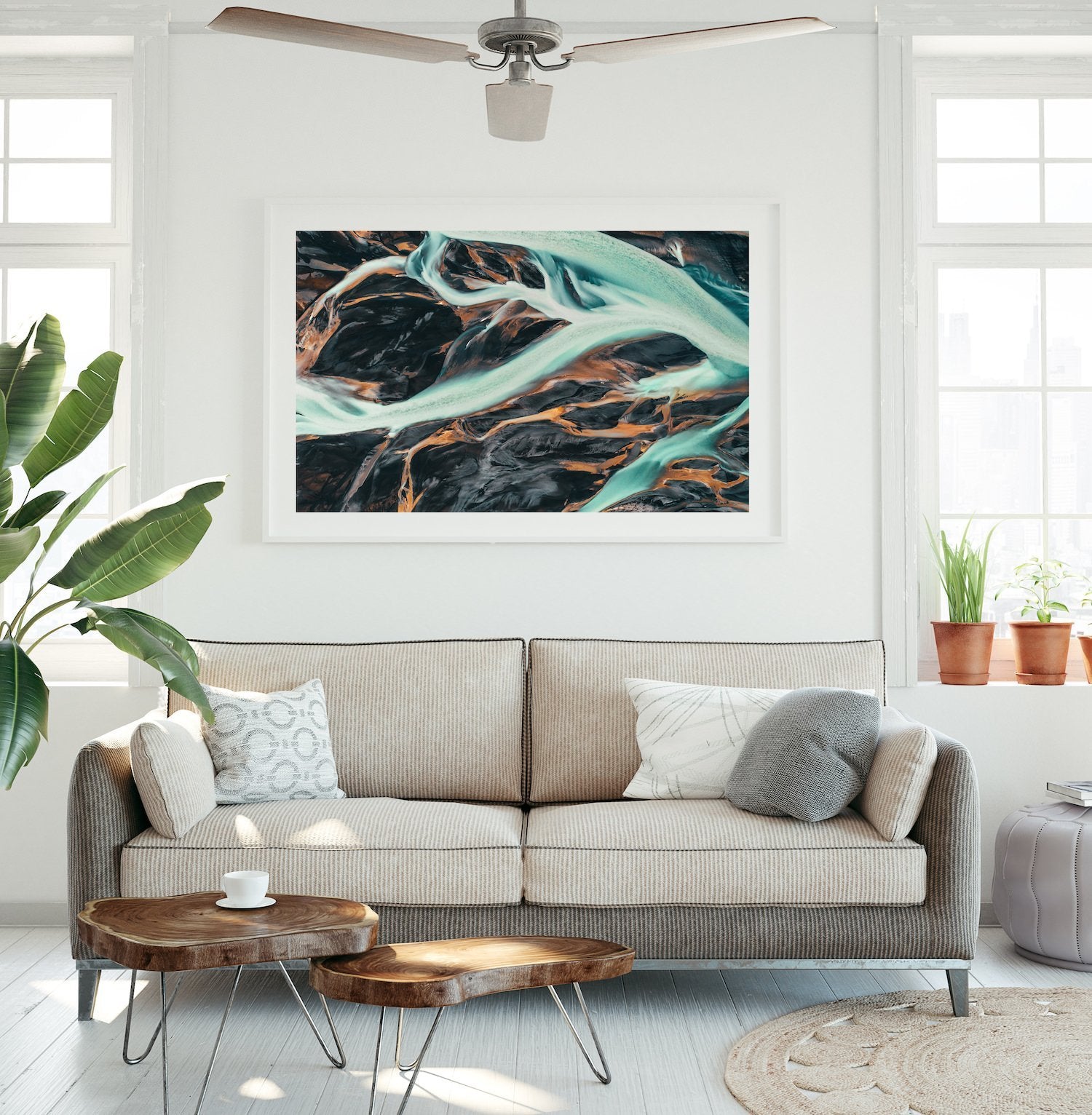 Above The Icelandic Rivers | Premium Framed Print - Peter Yan Studio