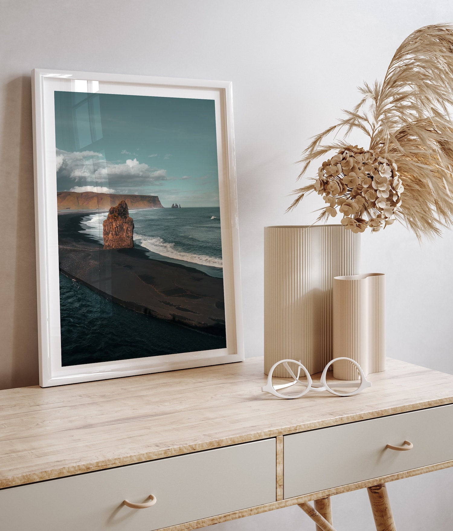 Arnardrangur Iceland - Peter Yan Studio Framed Photo Print Wall Art