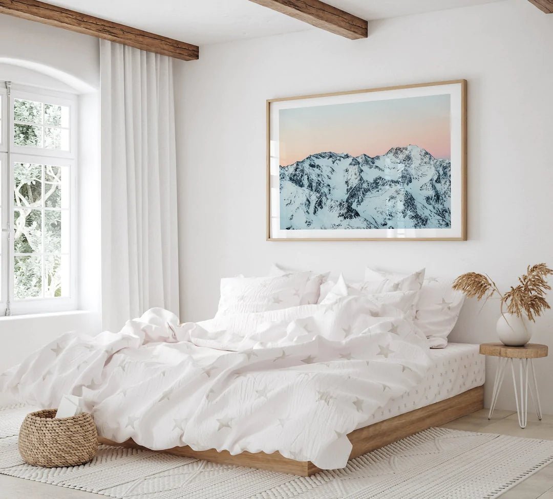 Austrian Snowy Mountains At Dawn - Peter Yan Studio Framed Photo Print Wall Art