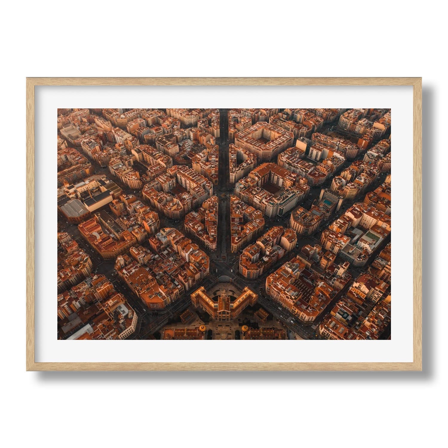 Barcelona From Above - Peter Yan Studio Framed Photo Print Wall Art